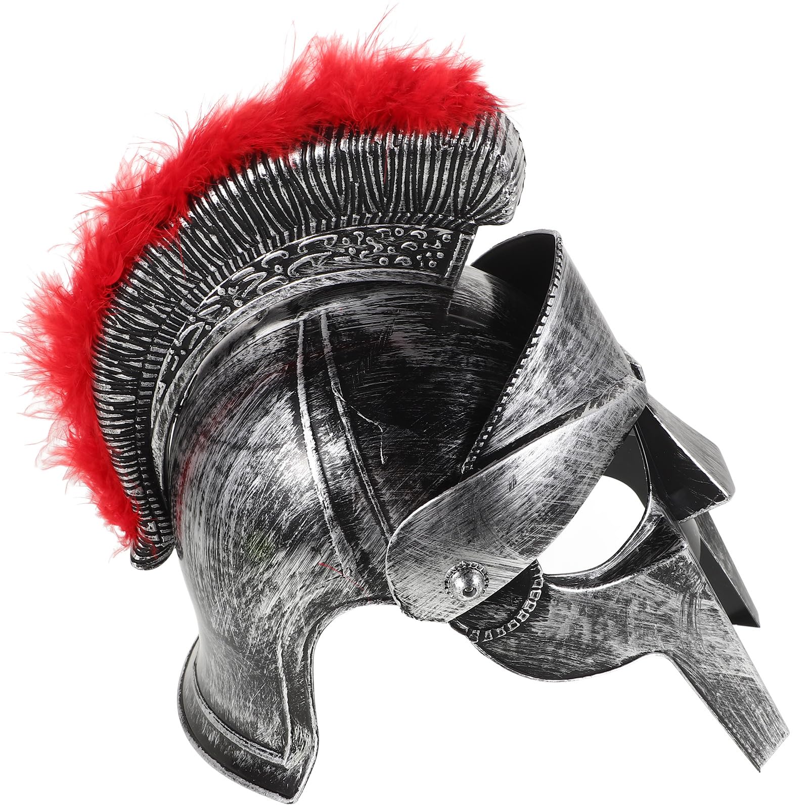 Casque romain argenté au design européen ancien avec finitions soignées - 8