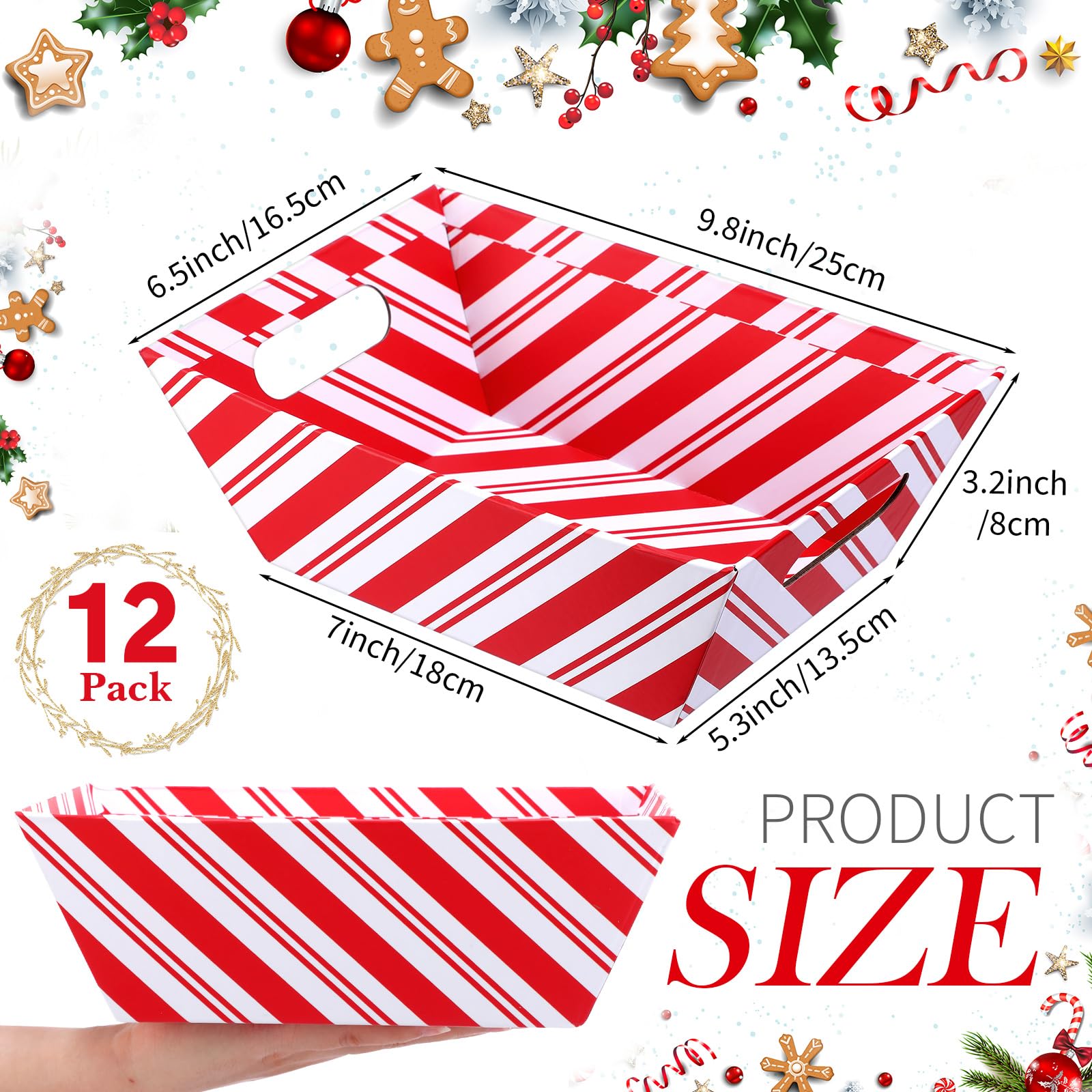 Il kit di 44 cesti regalo vuoti, include 12 cesti regalo vuoti, 12 sacchetti di plastica per cesti regalo e 20 fiocchi da tirare per matrimoni, Ringraziamento, Natale, feste, confezioni regalo (rosso,