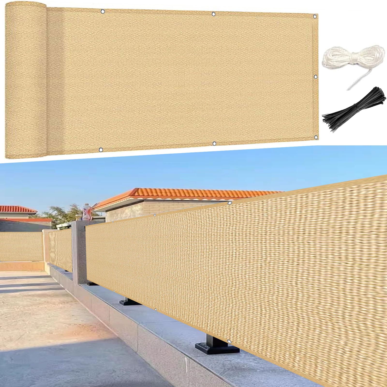 Brise vue 55 x 700 cm HDPE pour créer un cocon sur le balcon