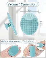 Vista 2 de Exfoliante facial, 8 unidades de silicona para mujeres, cepillo de limpieza facial, almohadilla de poros para acné para limpieza profunda, cuidado