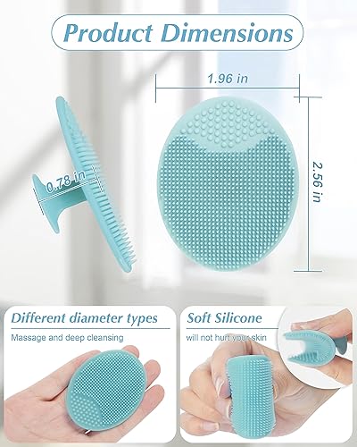 Miniatura 2 de Exfoliante facial, 8 unidades de silicona para mujeres, cepillo de limpieza facial, almohadilla de poros para acné para limpieza profunda, cuidado