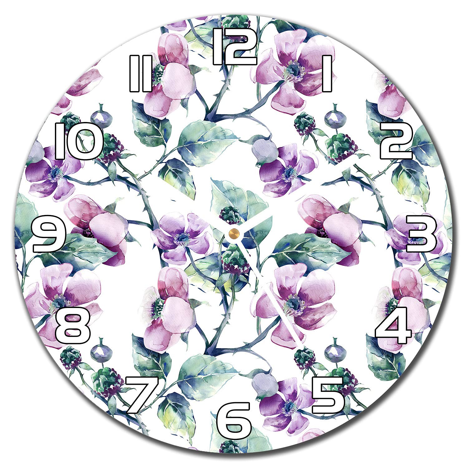 Horloge en Verre Cuisine et Salon Coloray 30 cm Déco Murale Moderne
