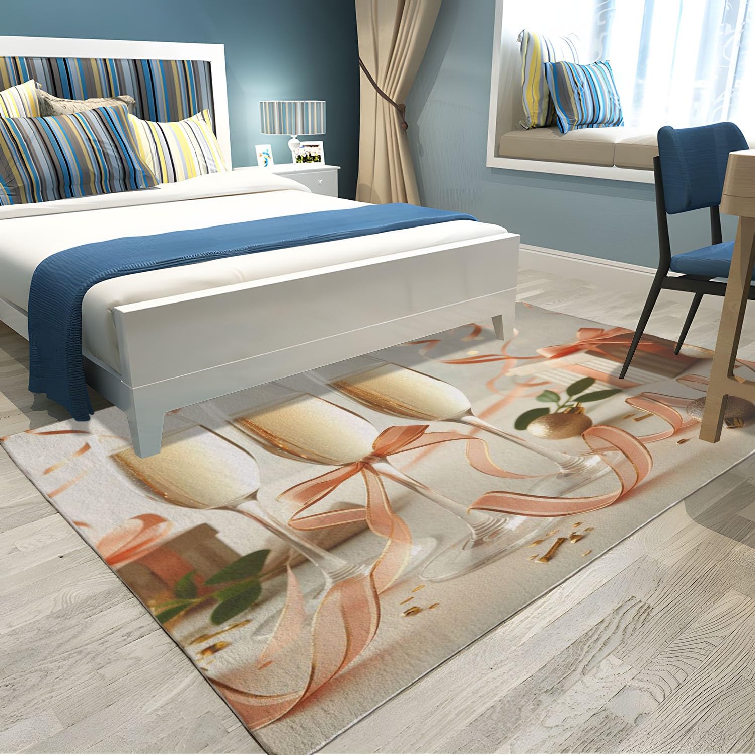 Tappeto a pelo lungo per soggiorno, lavabile in lavatrice, morbido, non perde pelo, per camera da letto, ufficio e cucina, facile da pulire (140 x 200 cm)