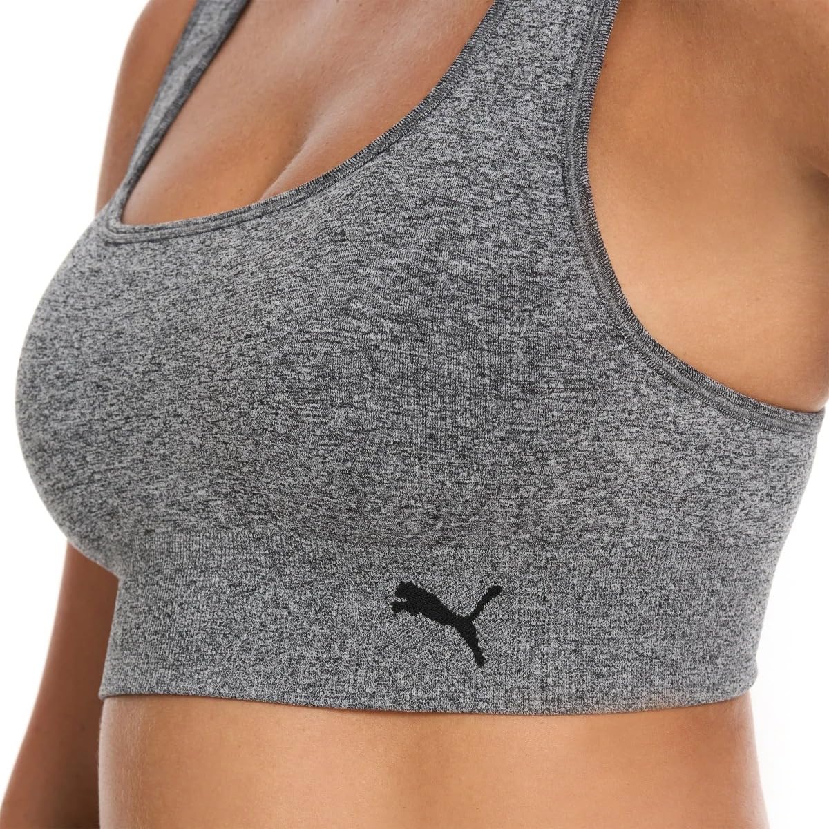 PUMA Damski biustonosz sportowy, lekki, bezszwowy, elastyczny krój, 2 sztuki