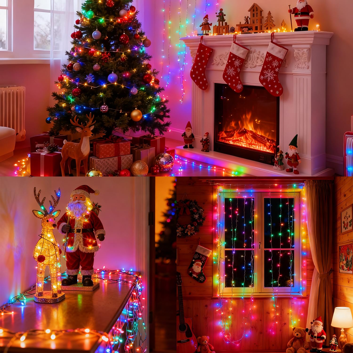 Lichterkette Weihnachtsbaum Innen Außen - 30M 300Leds Warmweiß Outdoor Lichterkette Weihnachten,8 Modi Mit Fernbedienung Timer,Ip65 Wasserdichte Weihnachtsbeleuchtung Für Garten