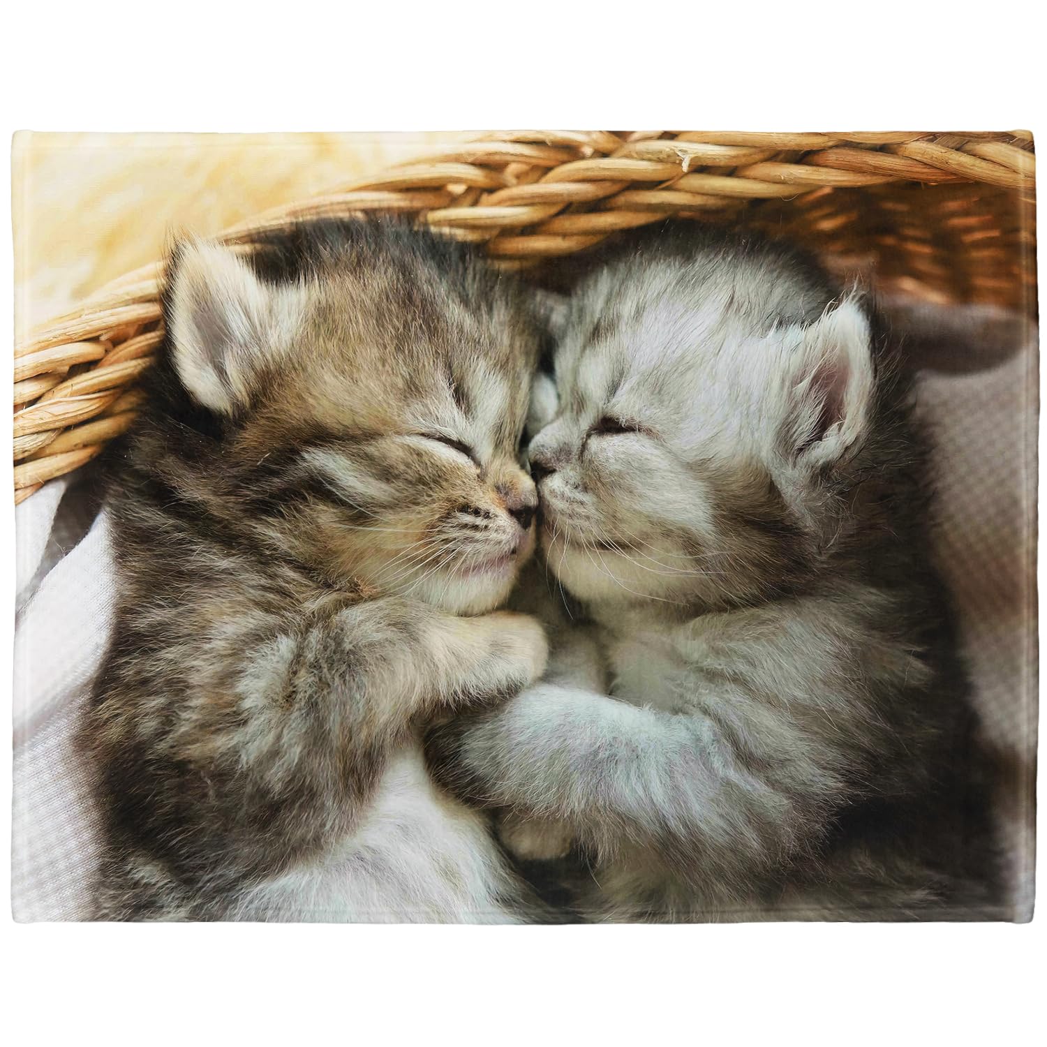YISUMEI Decke 150x200 cm Kuscheldecken Sanft Flanell Weich Fleecedecke Bettüberwurf EIN Paar Süße Katzen