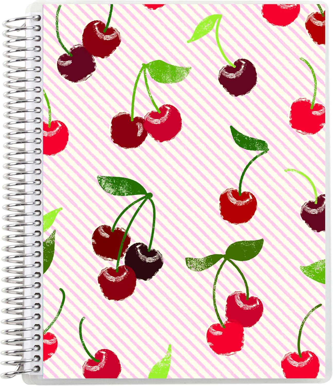 Erin Condren 8.5" x 11" Spiral Bound Dot Grid Journal Notebook, Bullet Journal with 160 Pages, Thick Paper for Planning, Sketching, Note Taking, Journaling and Organizing, Fruity Cherry