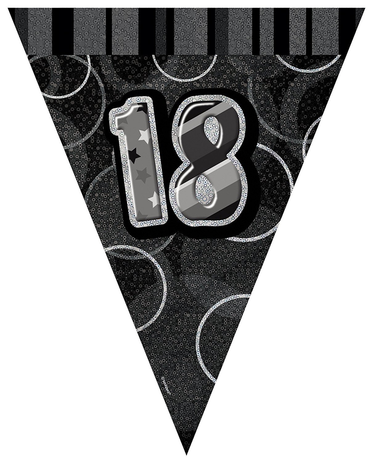 Unique Party 92068 - 9ft Foil Glitz Pink Happy 80th Birthday Banner — view 228