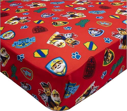 Paw Patrol Juego de sábanas bajeras y fundas de almohada color rojo