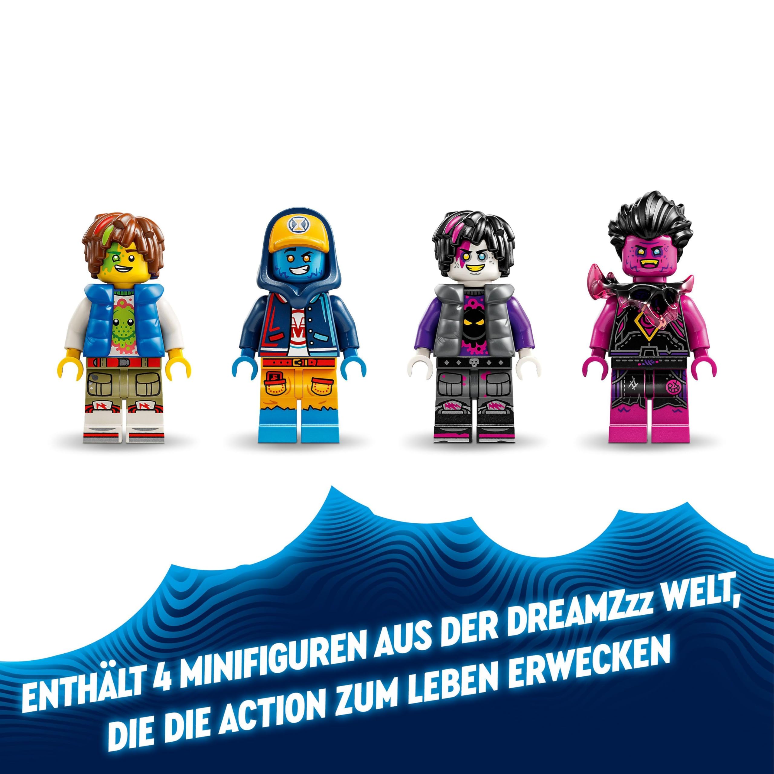 LEGO DREAMZzz 3-in-1 Mateo und Z-Blob der Ritter-Mech, Spielset zum Umbauen für Jungen und Mädchen ab 10 Jahren, Geschenk für Kinder, Fantasy-Set, Roboter in 3 Varianten, Abenteuer-Spielzeug 71485