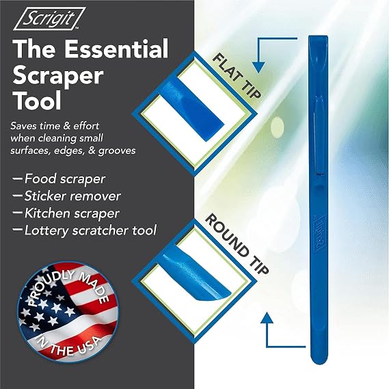 Scrigit Scraper No-Scratch Plastic Scraper Tool - 2 Pack for stickers
