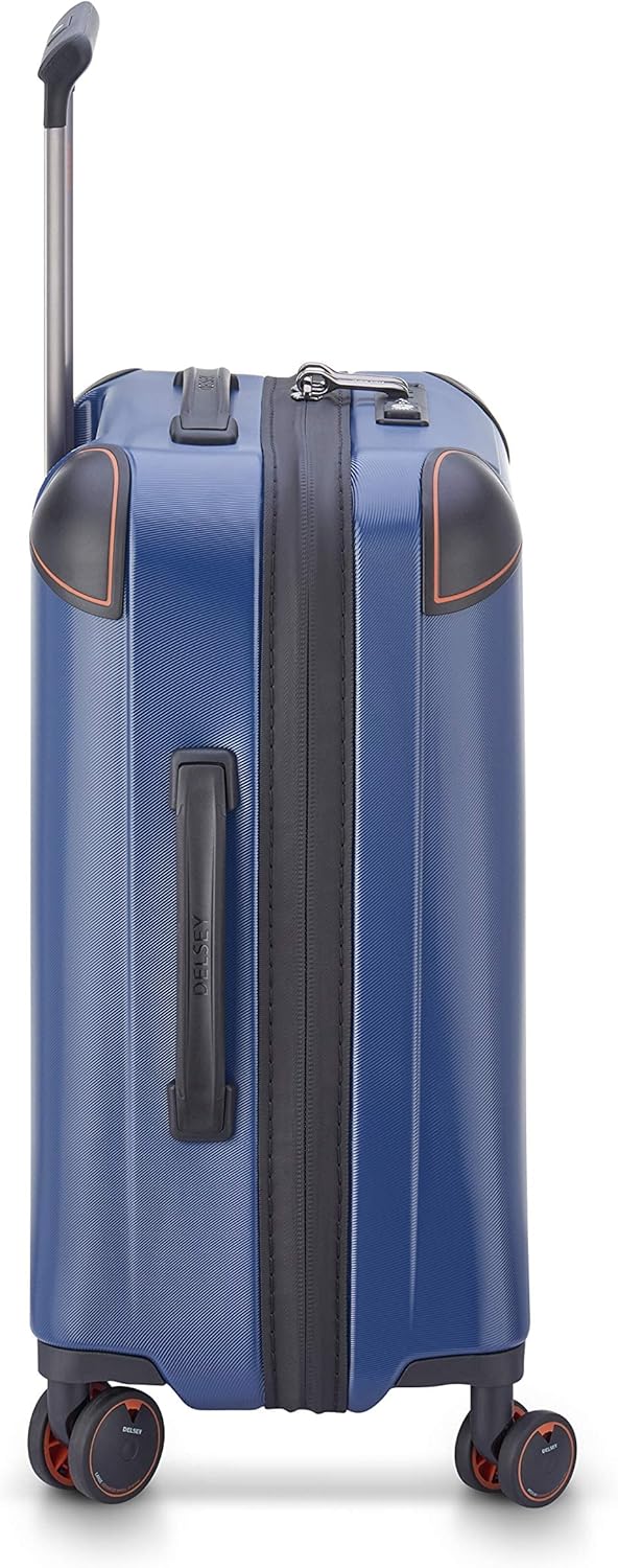 DELSEY PARIS Cactus Hardside Luggage with Spinner Wheels, Navy, Carry-On 19 Inch