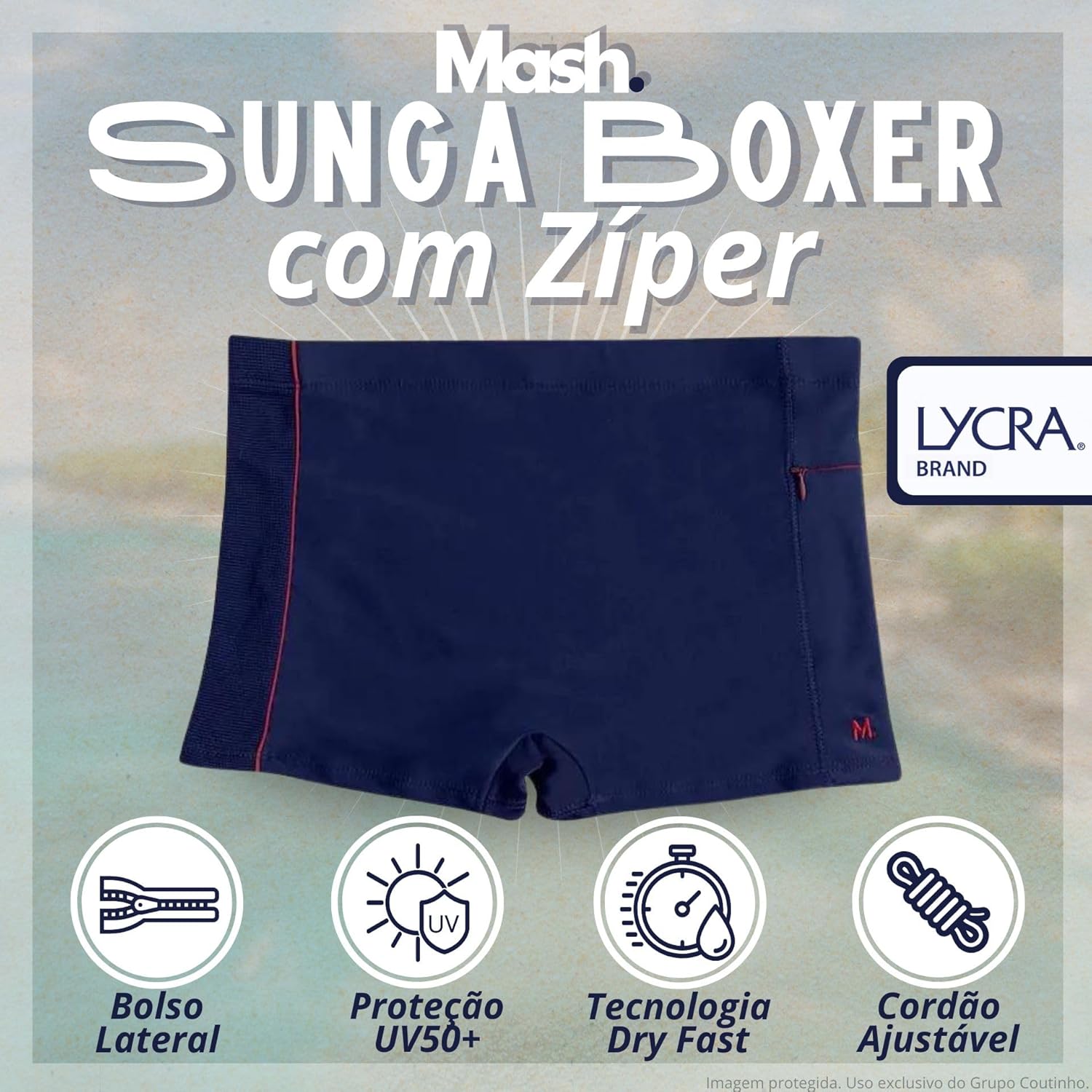 Sunga Boxer Masculina Praia Mash Bolso Zíper Resistente ao Cloro em promoção! Veja a oferta e mais achadinhos de Moda praia 9 Hoje é o melhor dia para comprar Sunga Boxer Masculina Praia Mash Bolso Zíper Resistente ao Cloro com aquele preço maroto! Promoção! Aproveite a oferta! 9