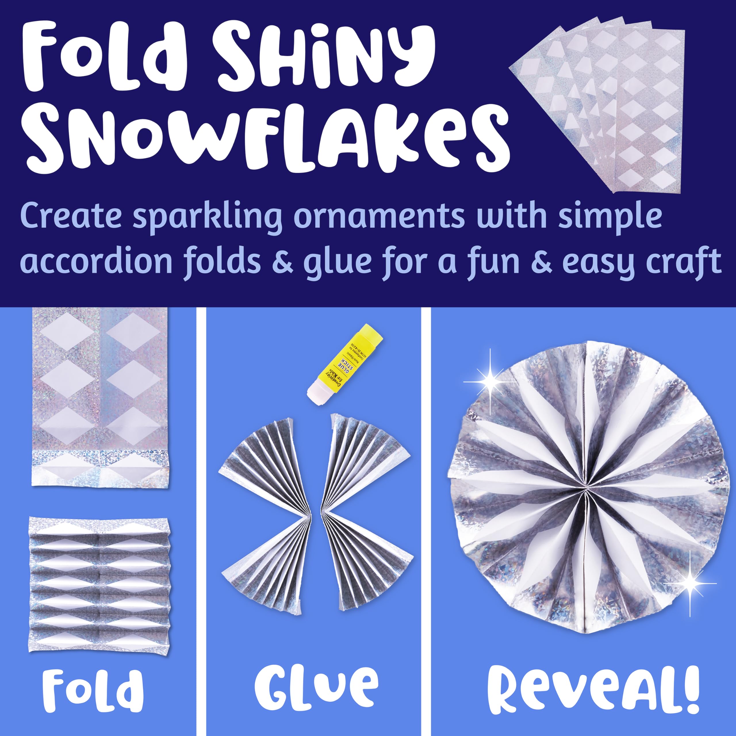 Creativity For Kids Basteln Sie Ihre eigenen Schneeflocken-Ornamente: Erstellen Sie 8 DIY-Ornamente, Weihnachtsbasteln für Kinder von 6–8 Jahren, Ornament-Bastelset und Weihnachtsaktivitäten für