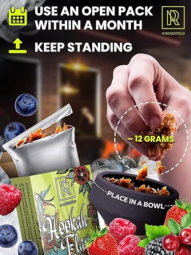 Miniatura 7 de Sabor a cachimba de bayas silvestres, 1,76 onzas (1.76 oz) sabor a cachimba sin tabaco para tu tazón, prueba estos shisha sin tabaco