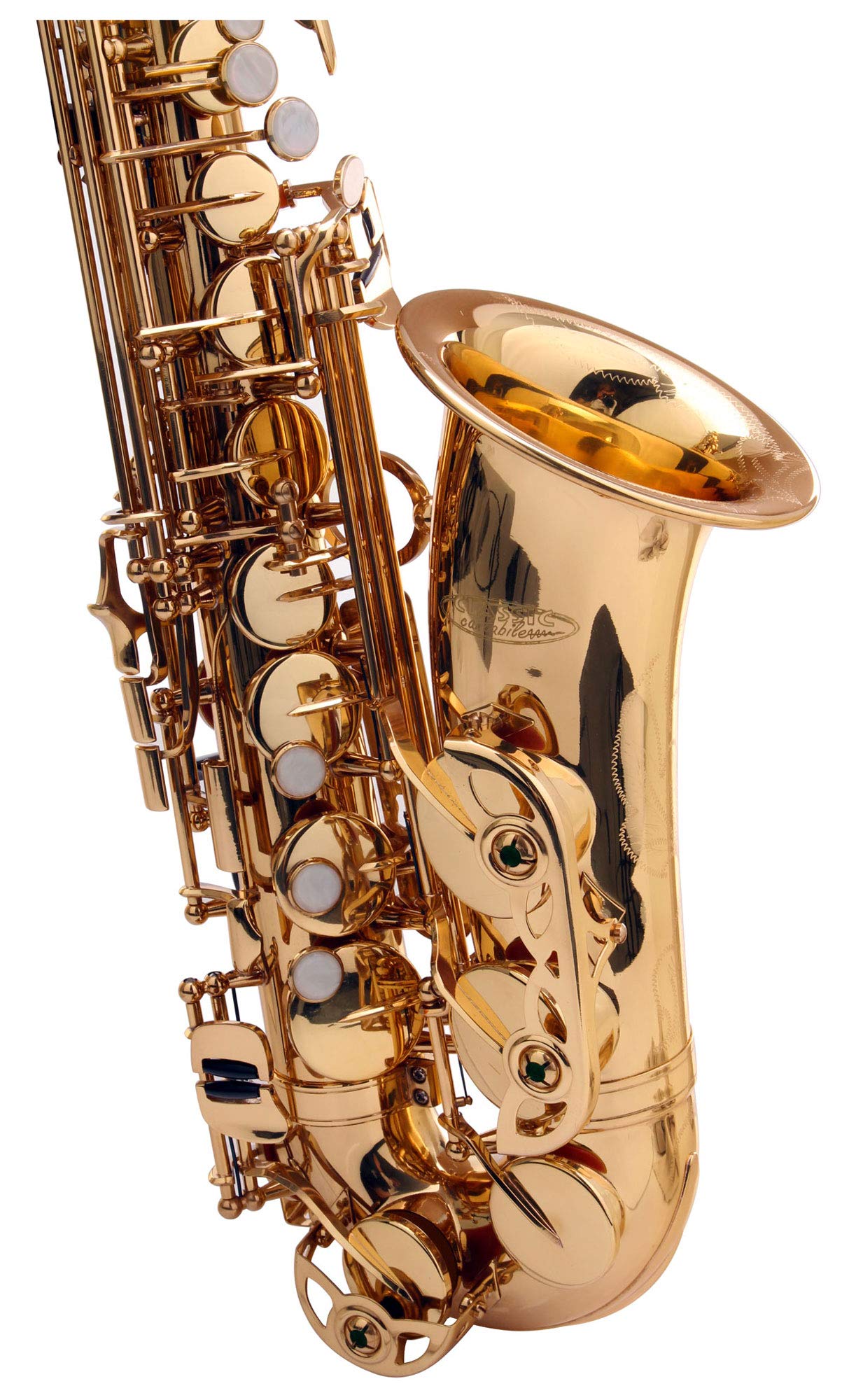 Classic Cantabile AS-450 Saxophone Alto Eb Set (Accessoires : Embouchure, Étui/Sac à dos, Support de saxophone, Accordeur/Métronome, Pupitre)