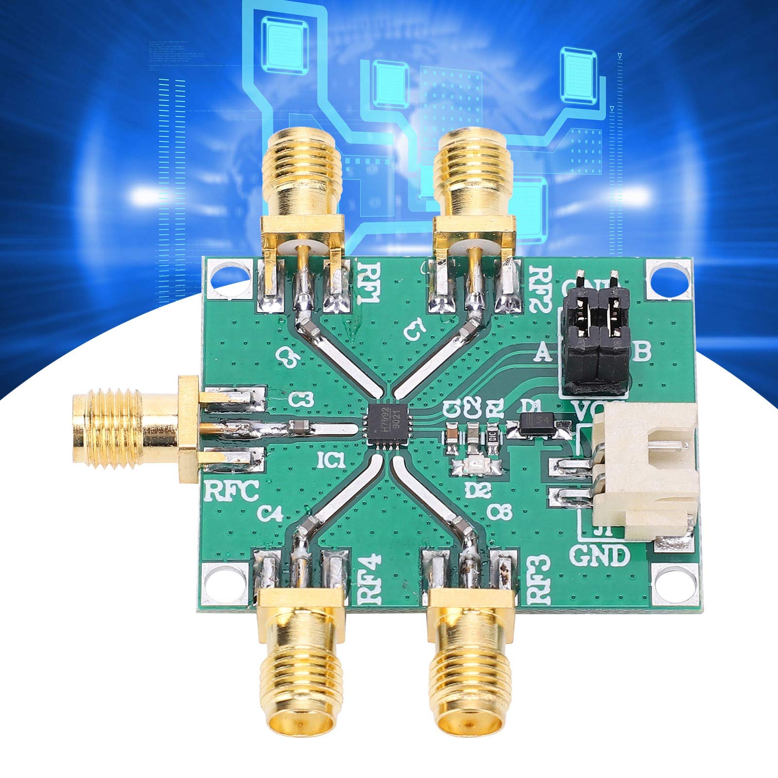 HMC7992 0,1–6 GHz HF-Schaltmodul, einpoliger 4-fach-Hochfrequenzschalter, nicht reflektierende Signalquellen-Generatorplatine für die Funkkommunikation