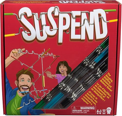 Spin Master Games, Suspend, un juego familiar equilibrado de colgado y manos constantes, noche de juegos familiares, juguete de aprendizaje, 1 a 4