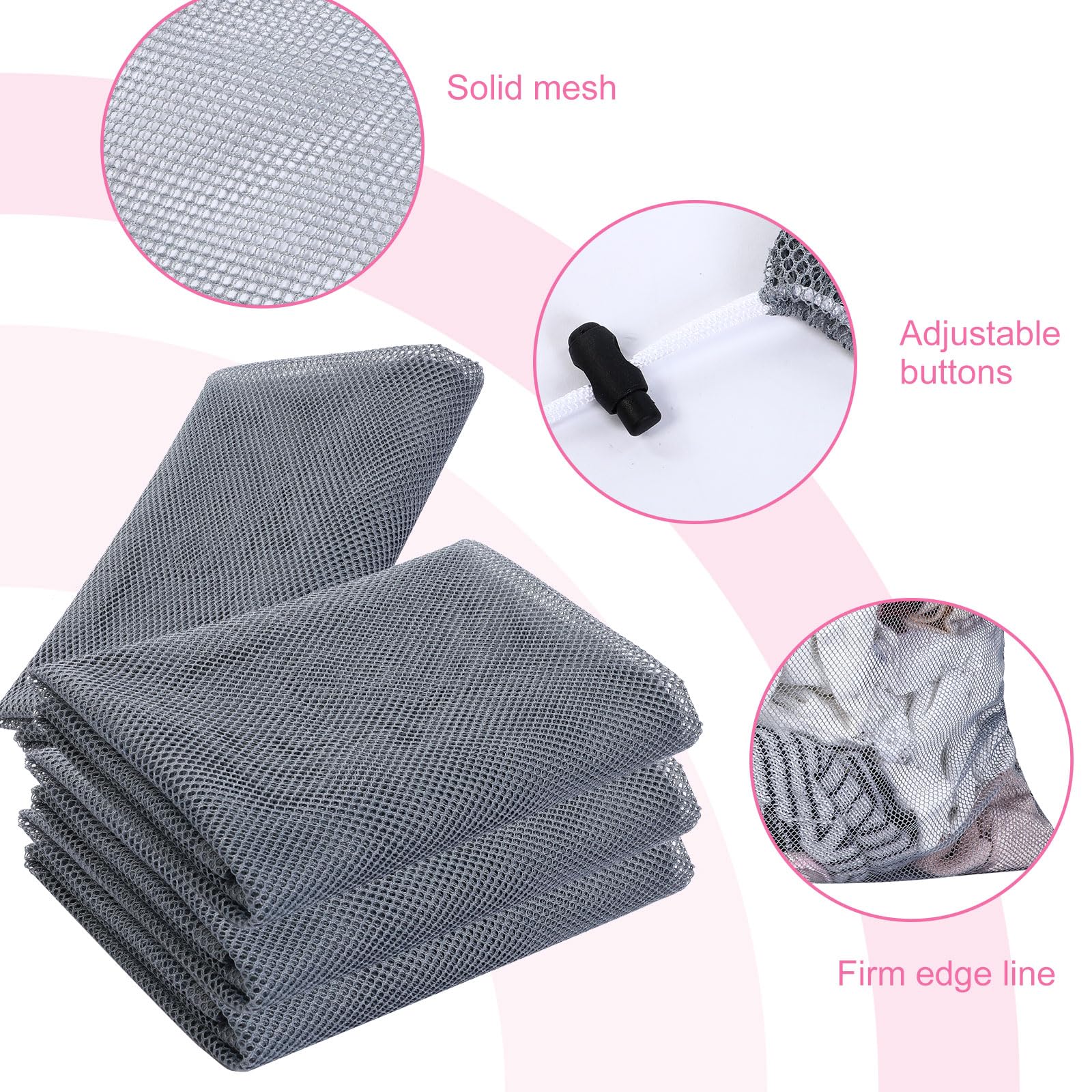 Berlune Paquete de 30 bolsas de malla grandes de 24 x 36 pulgadas para lavandería, bolsas de lavado, material de malla resistente cerrado con cordón, fábrica, universidad, dormitorio, viajes y