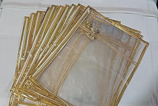 Set of 10 Pc Transparent Saree Covers/Saree Bags/Storage Bags/Clothes Covers with Stainless Steel Zip Lock Combo (Suitable for Single Saree Pack) (STYLE 5)