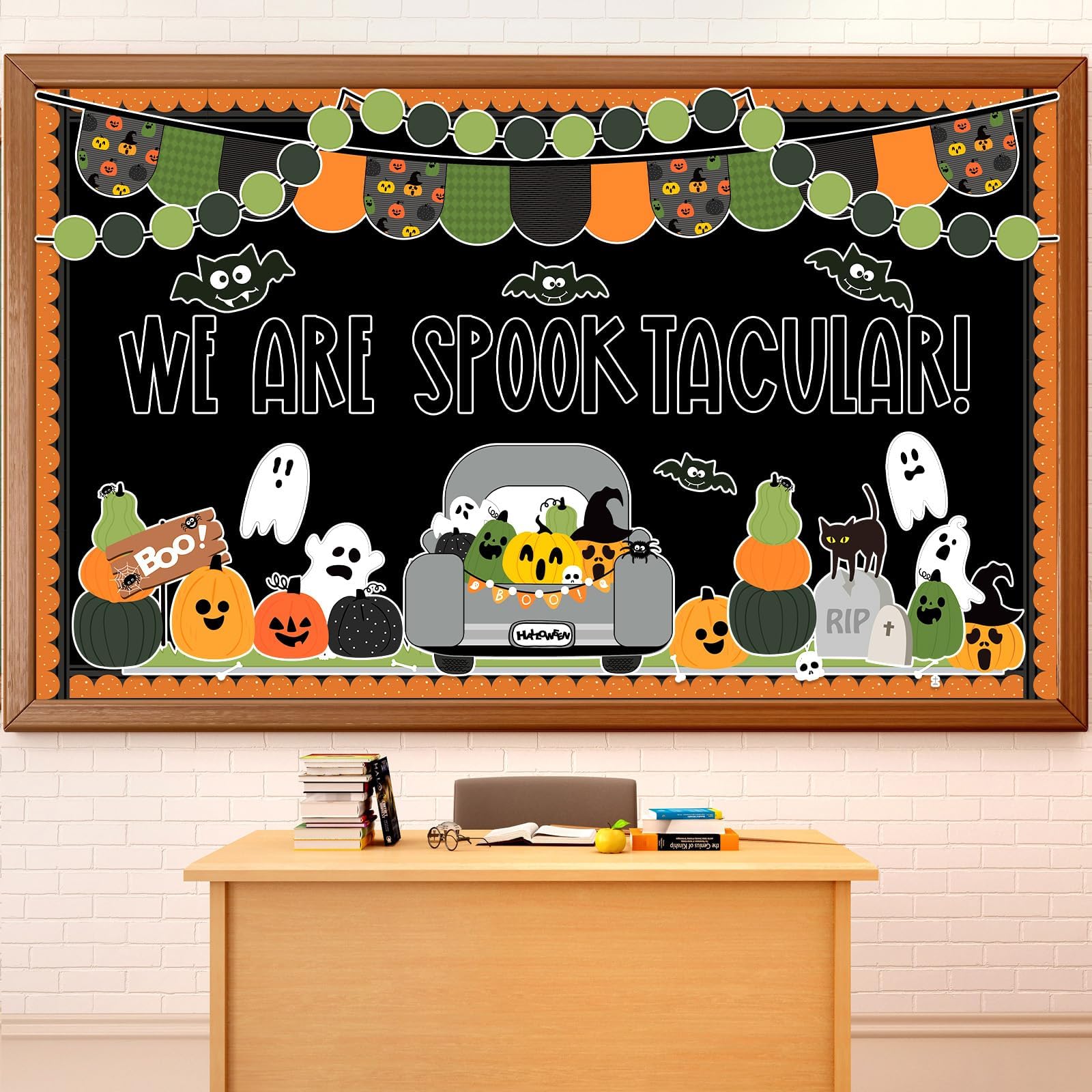 Amazon.com : Halloween Bulletin Board Decoration Kit Halloween Ghost ...