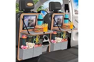 Ultimate Kids Car Organizer with Customizable Tray for Ultimate Convenience and Entertainment!
