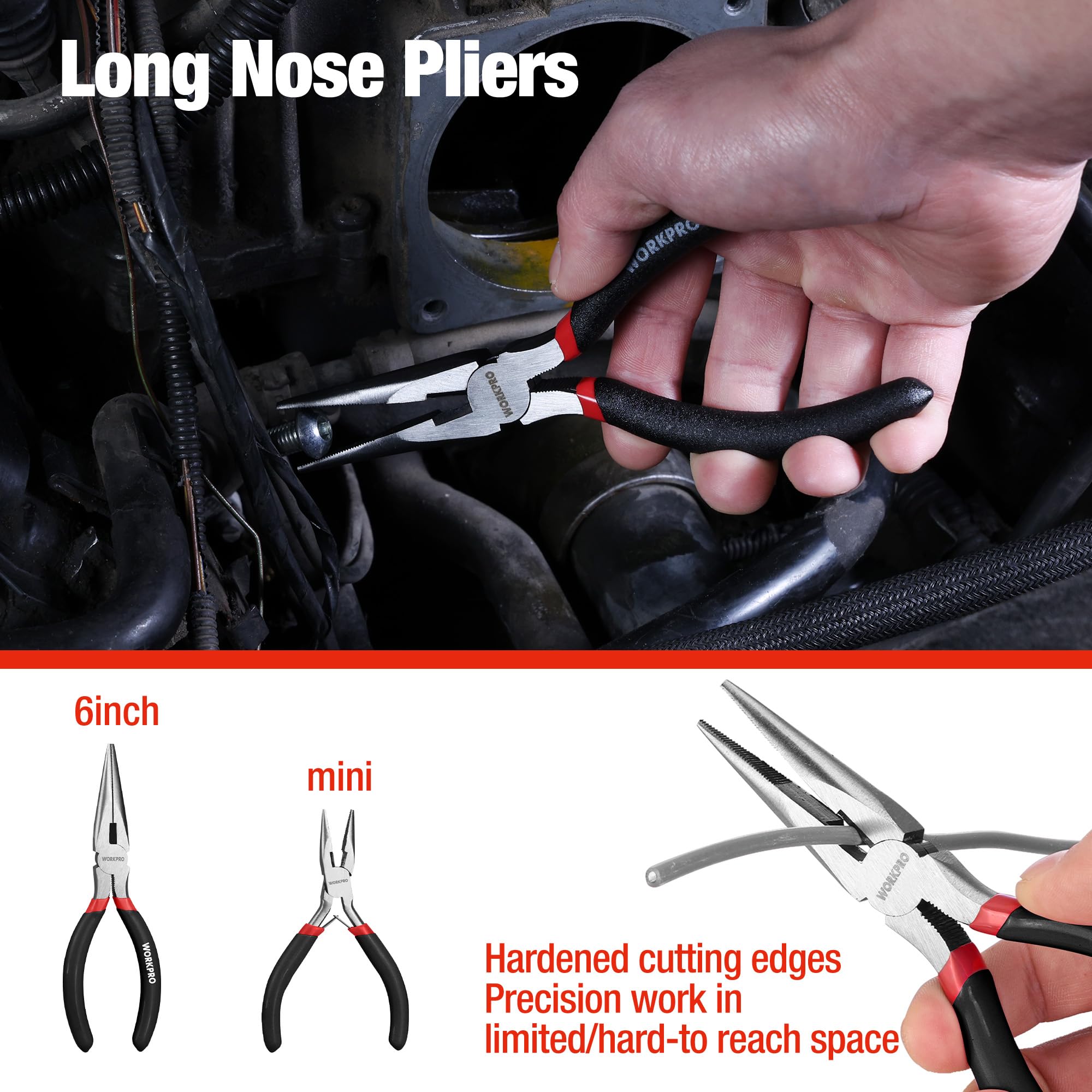 WORKPRO 7-Piece Pliers Set - Durable Tool Kit -6