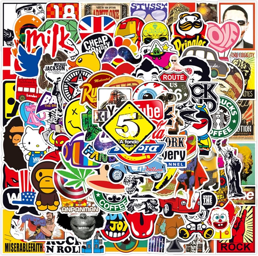 Amazon.co.jp: 100枚セット ステッカー シール 防水 スケートボード Amazon.co.jp: 100枚セット ステッカー シール 防水 スケートボード