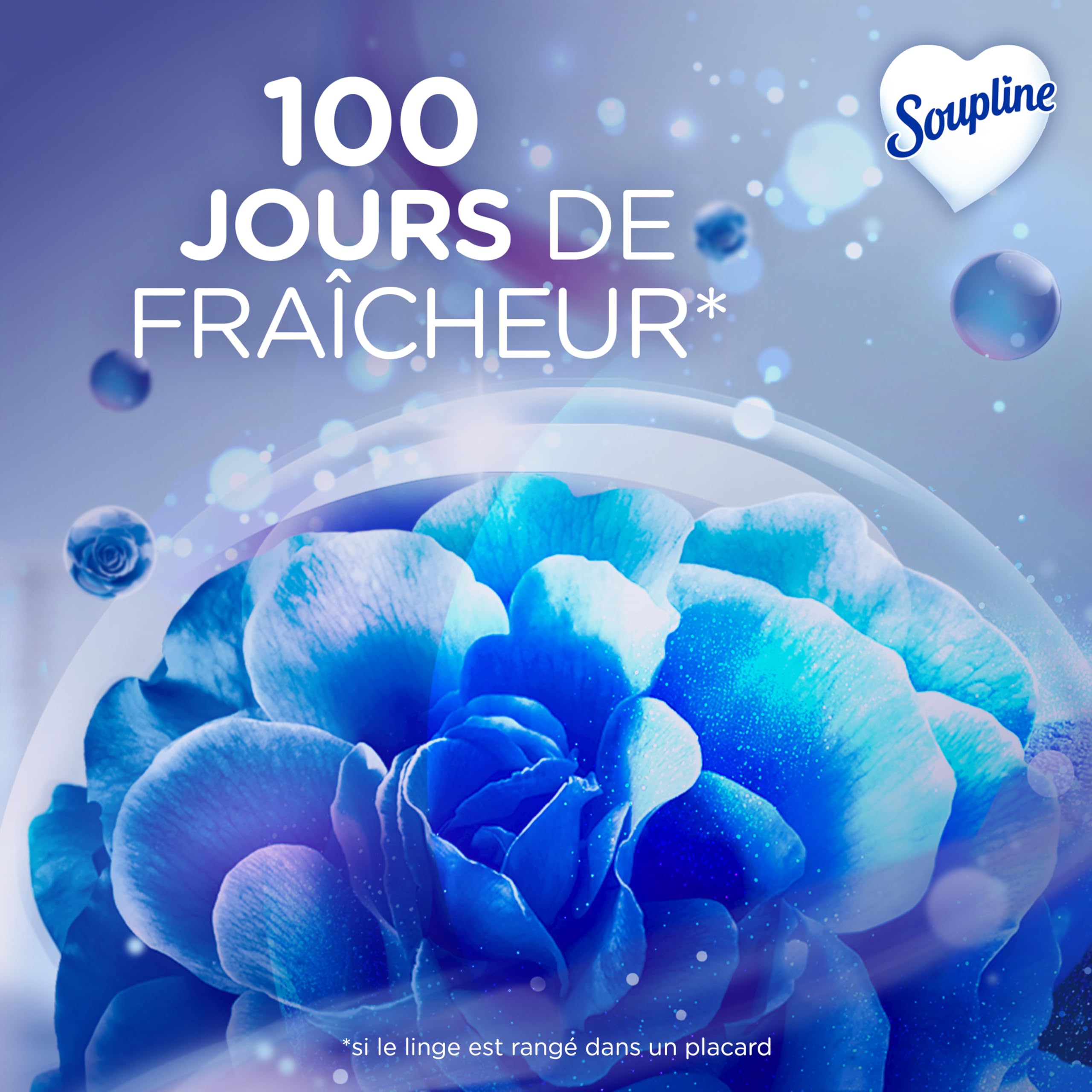 SOUPLINE - Adoucissant Concentré Soupline 3D Moments Magiques Câlin d'Amour - Formule Testée Dermatologiquement - Lot de 8 x 1,2 L