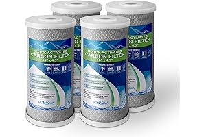 4.5" x 10" Big Blue Carbon Block Filter Cartridges for Well Water Filtration