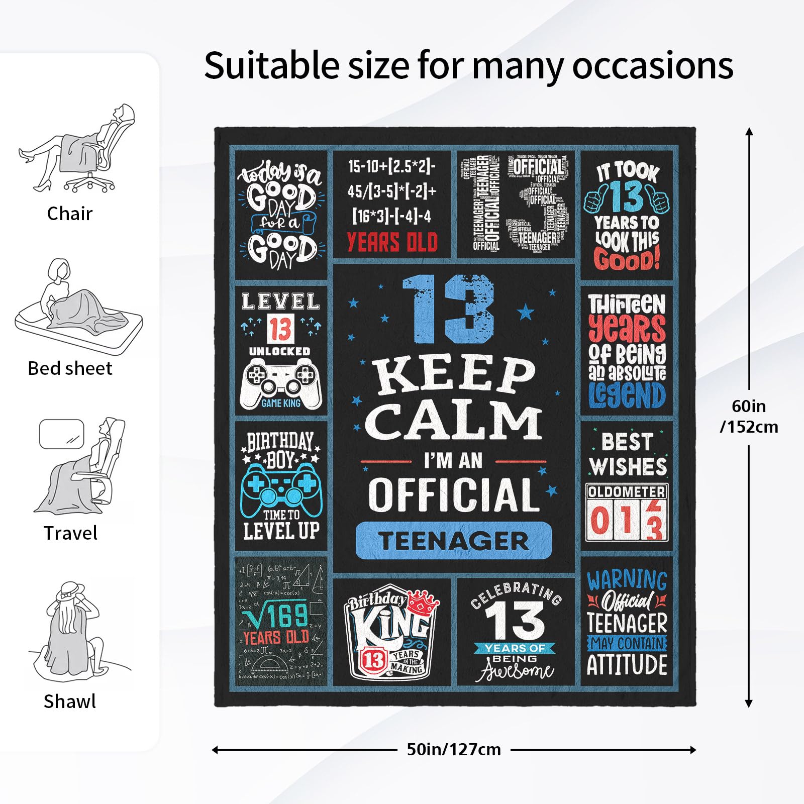 Regalo di compleanno per ragazzo di 13 anni, divertente regalo per il 13° compleanno per ragazzi, idee regalo di compleanno per ragazzi di 13 anni, regalo ufficiale di compleanno per adolescenti,