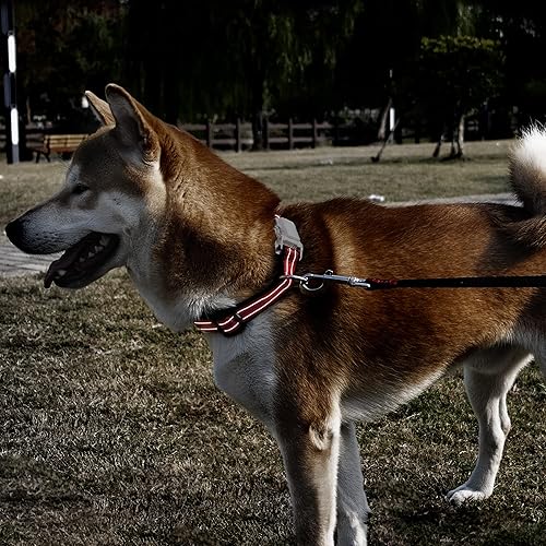 Miniatura 8 de Pawhuggies Collar de perro acolchado de malla reflectante collar ajustable para mascotas con hebilla de liberación rápida duradero transpirable y