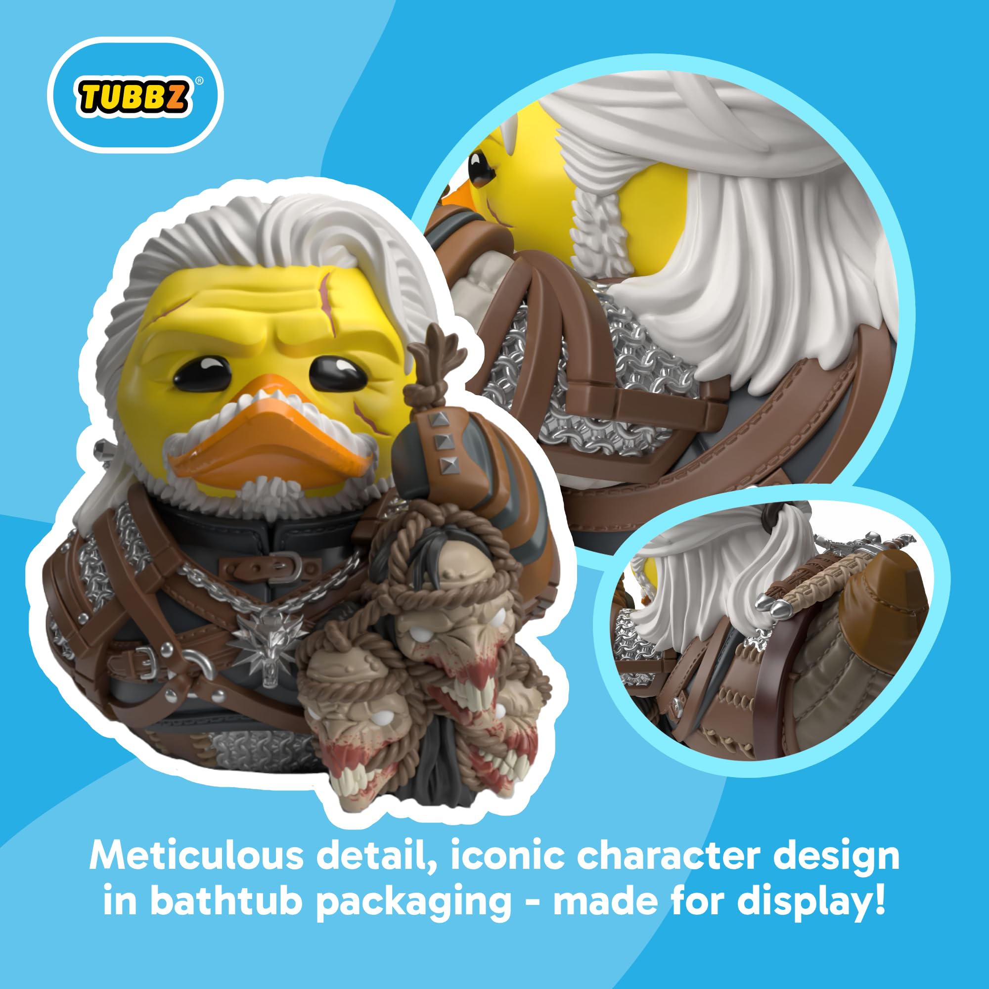 TUBBZ Prima Edizione: The Witcher – Geralt of Rivia Anatra Cosplay da Collezione in Vinile – Prodotto Ufficiale per i Fan di Witcher