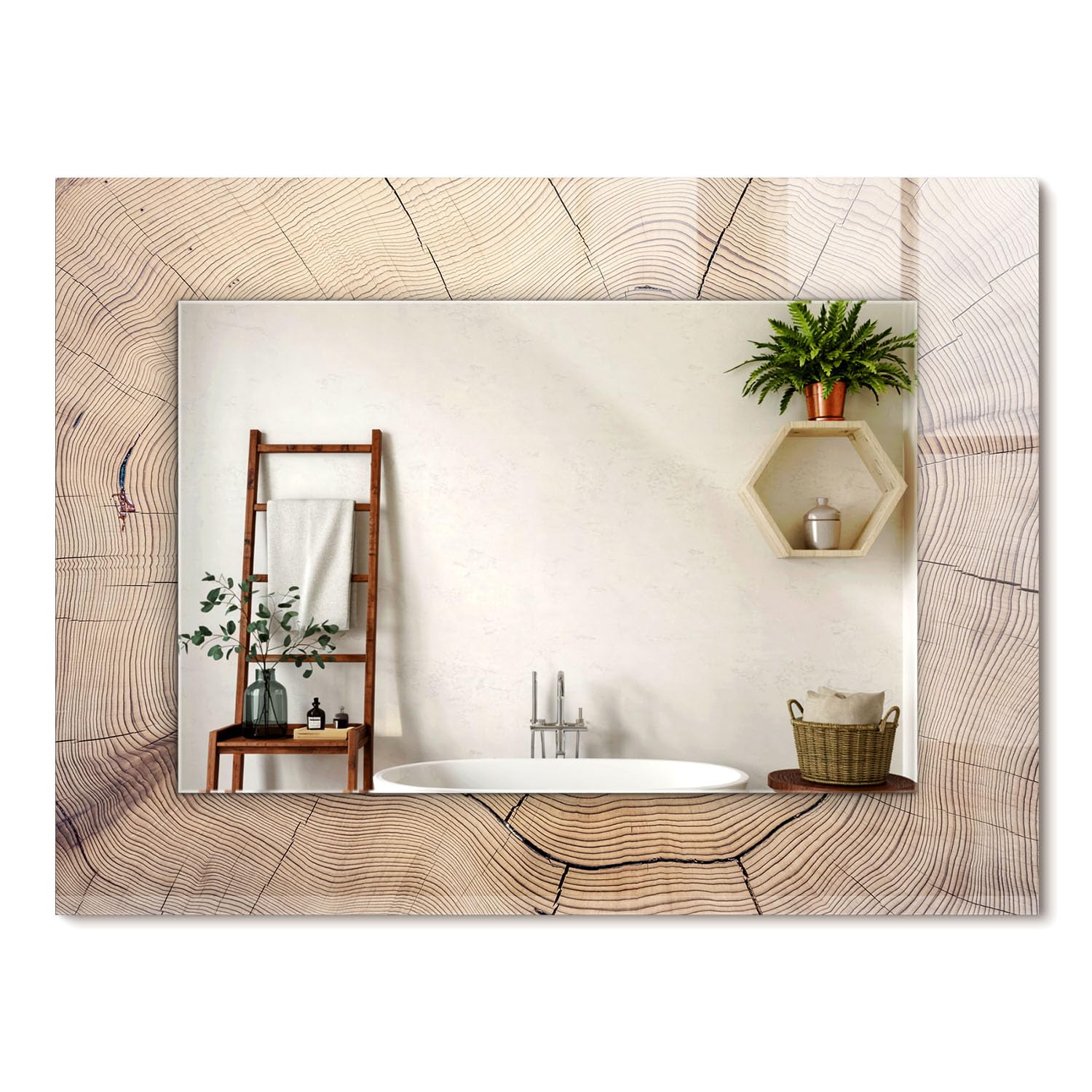 Miroir moderne chic 80x60cm pour illuminer votre salon ou sublimer une chambre design