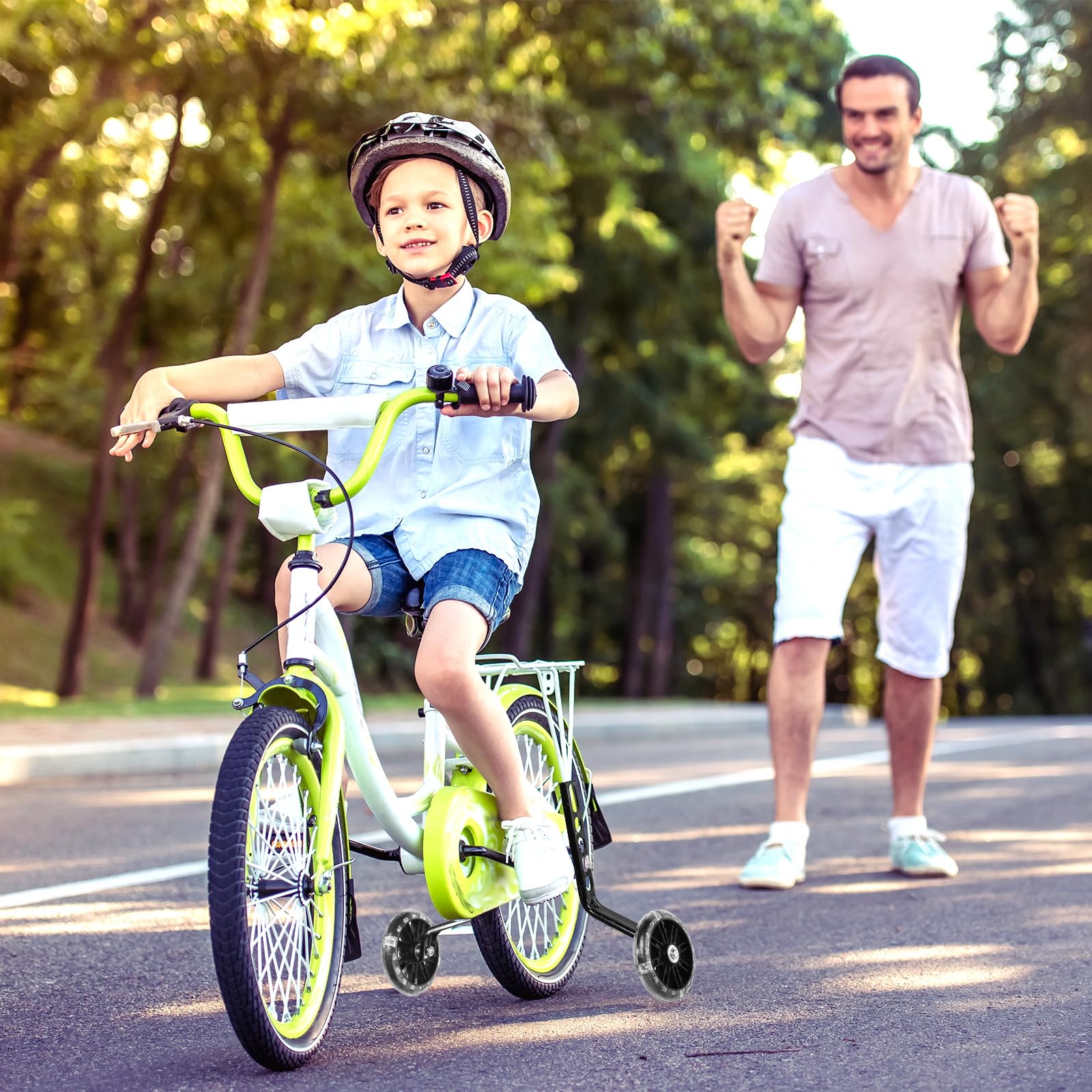 Stabilisateurs de vélo, Roulette Velo Universelle, Roues de Support Réglables 12-20 Pouces