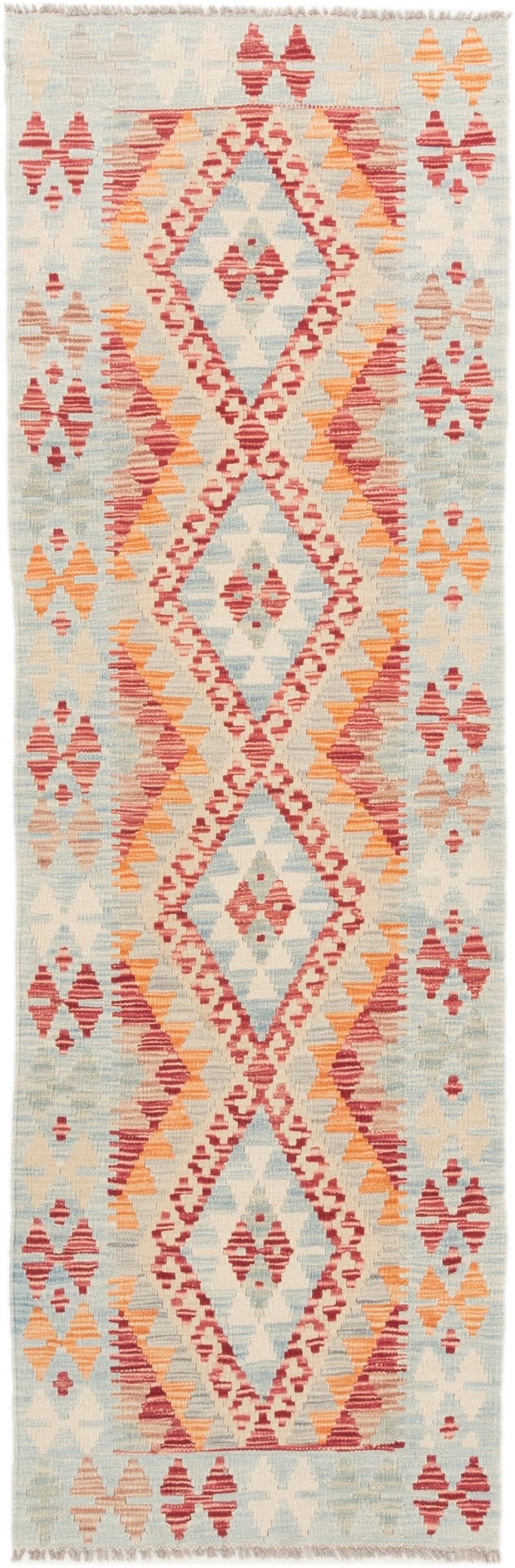 Tapis d'Orient Kilim Afghan tissé à la main en laine authentique corridor 76x237