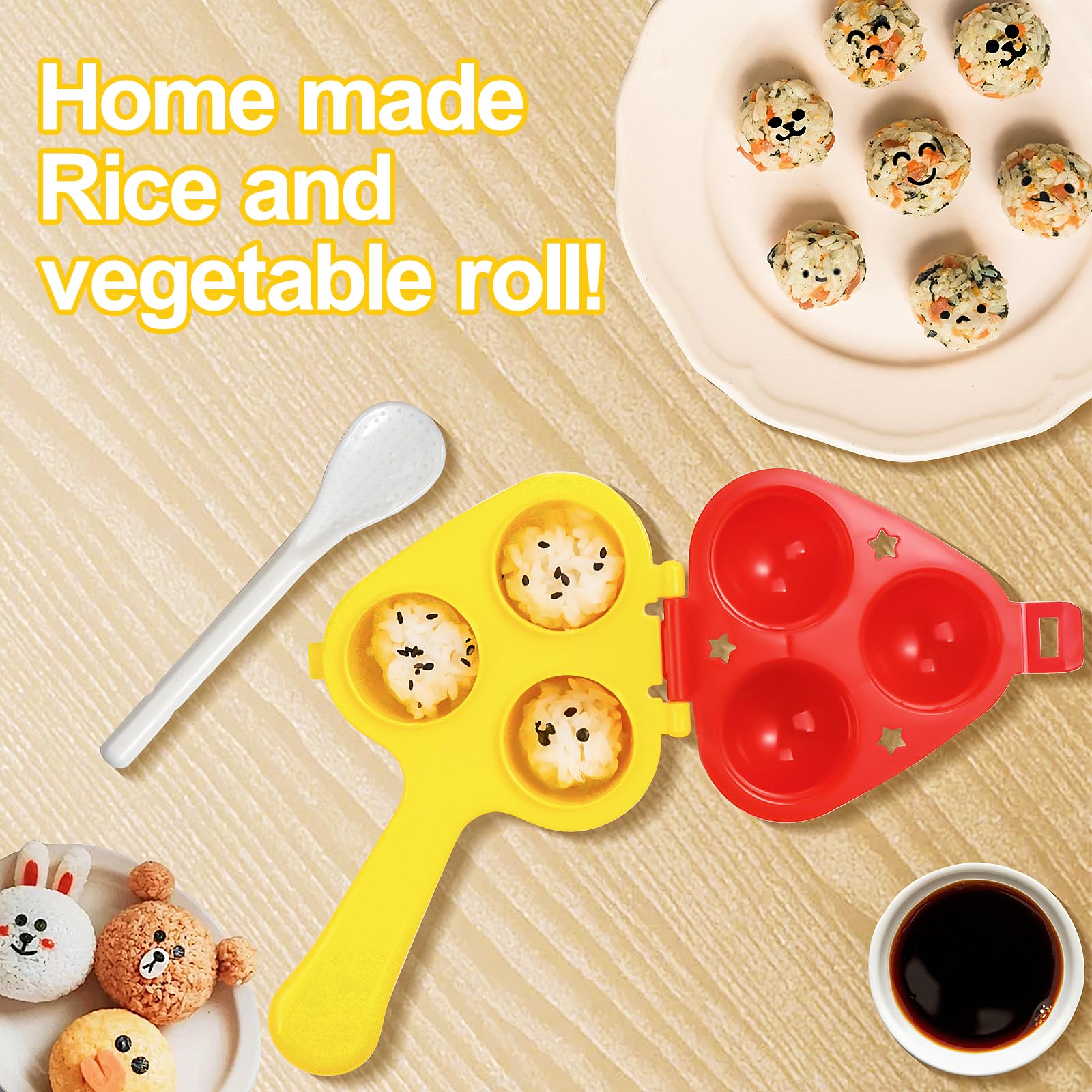 1pc Rice Ball Shaker, DIY Rice Ball Shaker, Lunch Making Mold, Rice - View #2