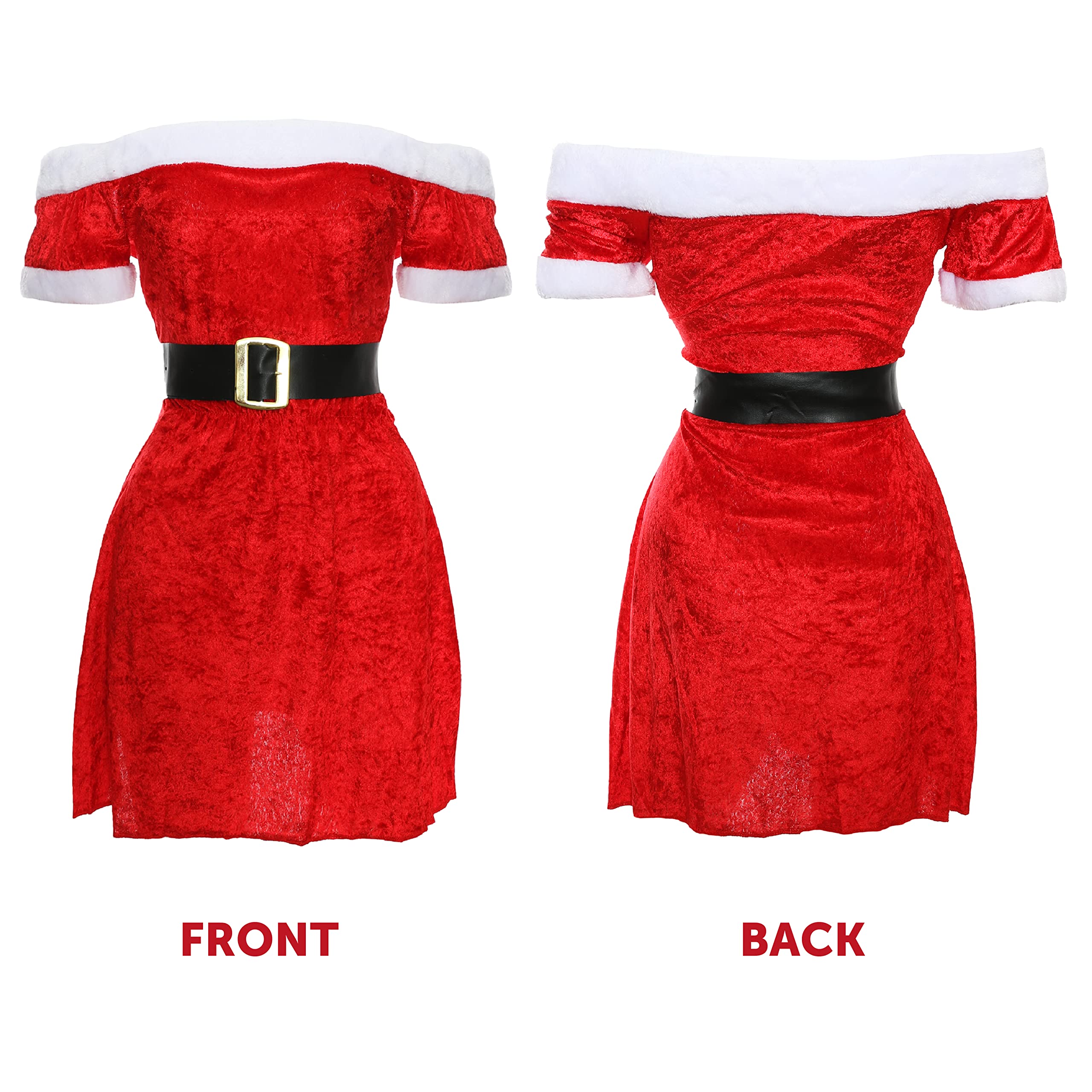 Déguisement mère noël en velours pour adulte en vente chez Be Happy