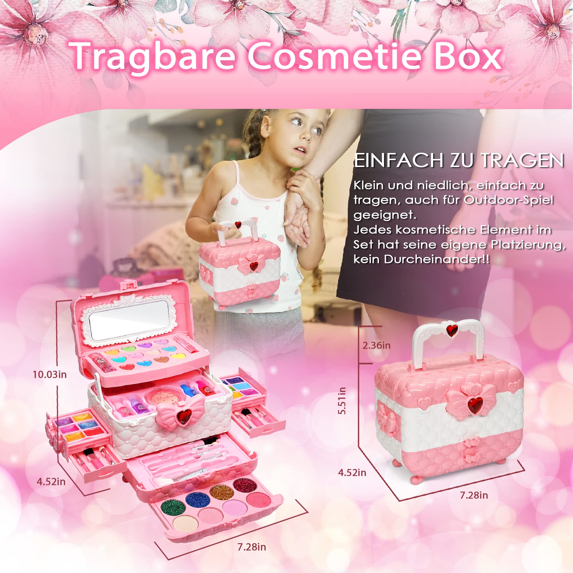 54-Delige Make-up Set voor Meisjes - Afwasbare Make-up en Realistisch
