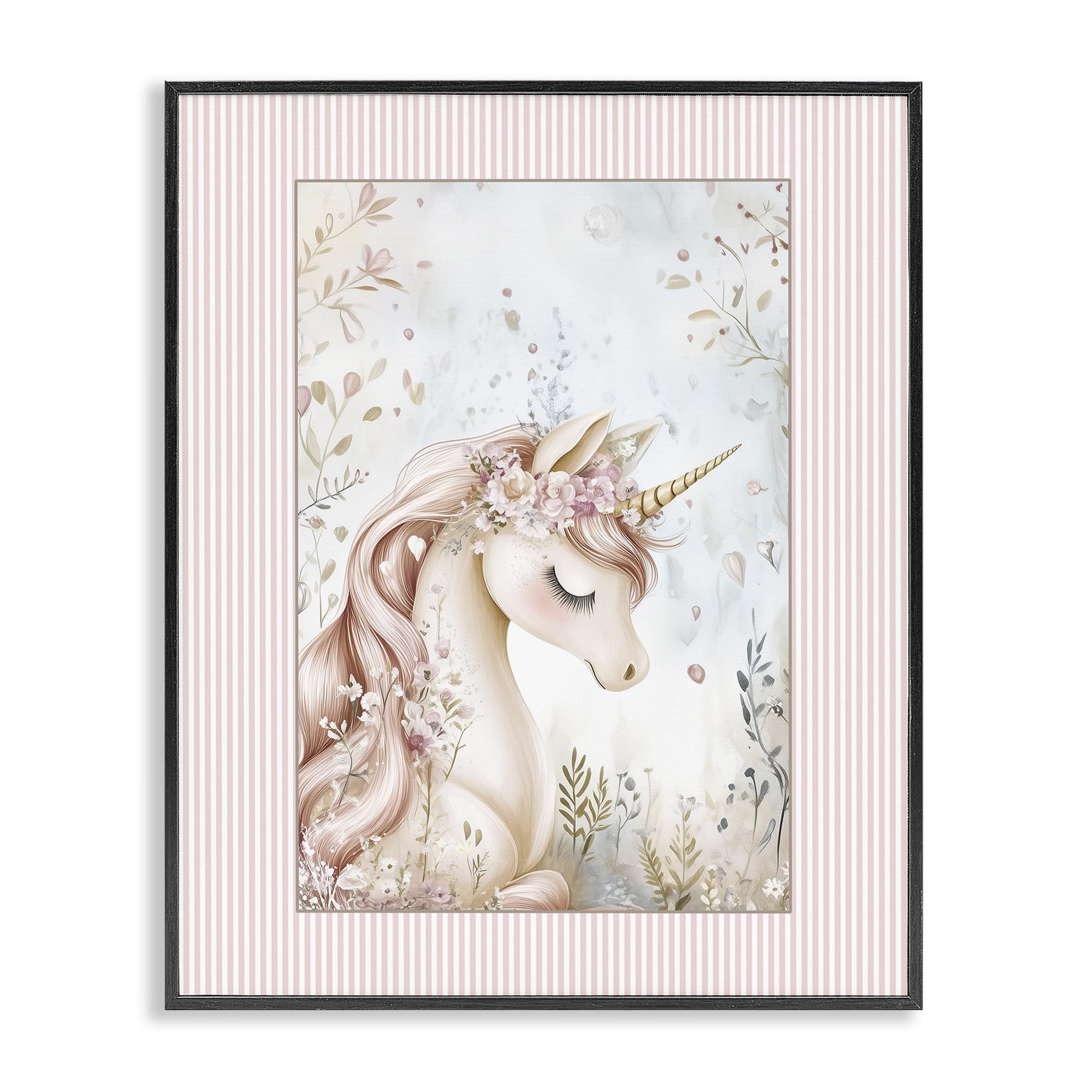 Enchanted Unicorn Nursery Fantasy, 11 x 14 Inch Framed Giclée Print
