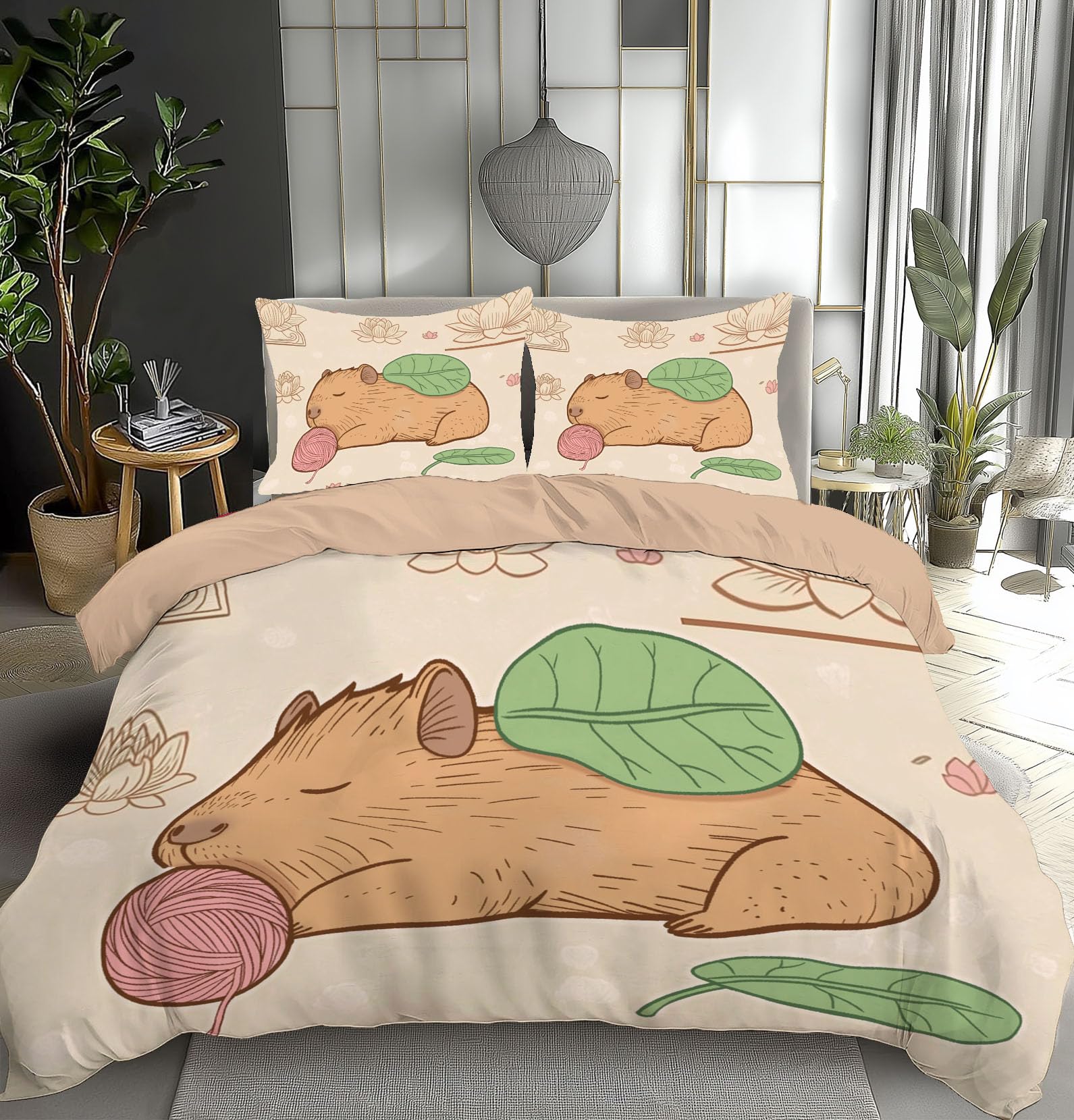 Housse de Couette 220x240 Capybara pour créer une ambiance cocooning dans votre chambre