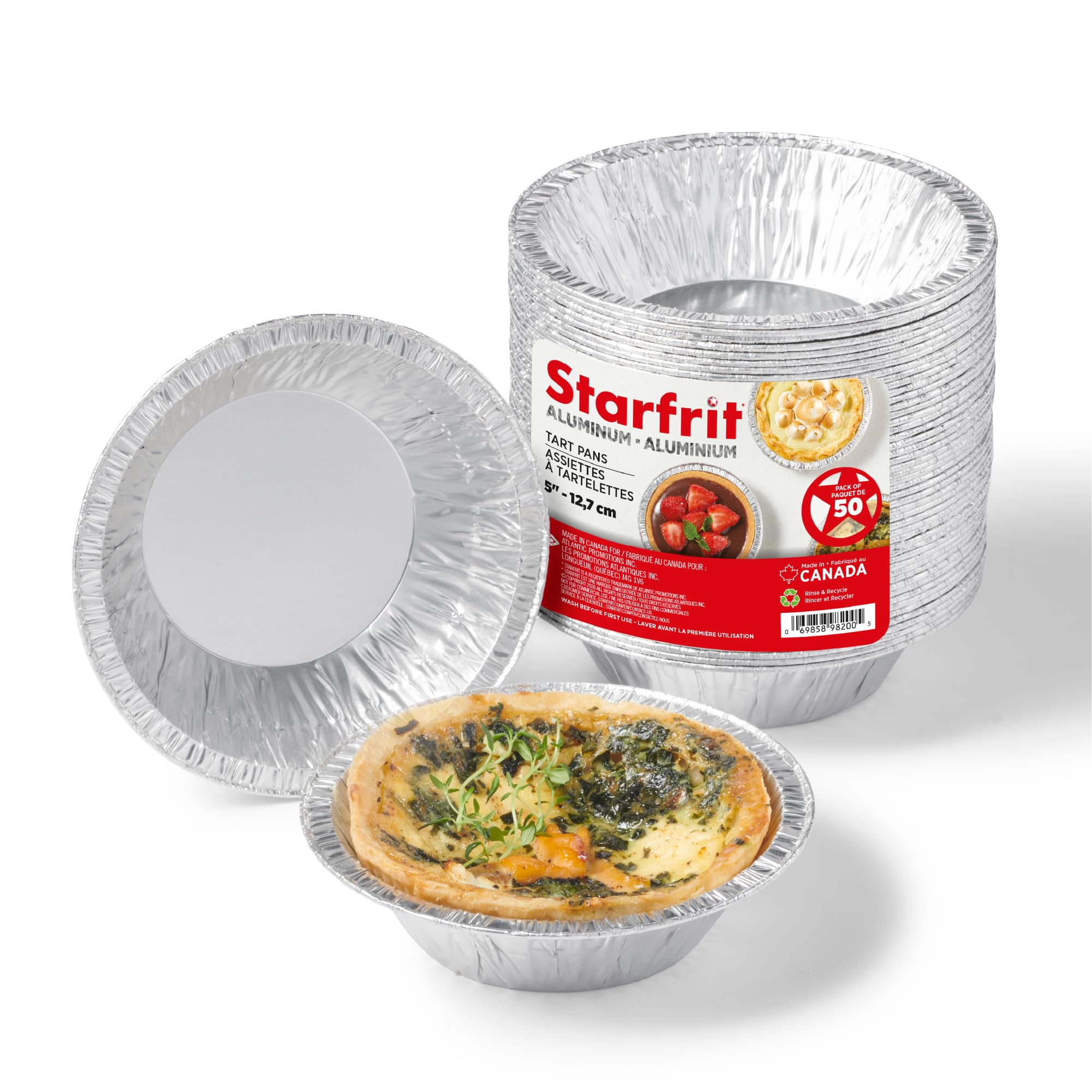 Lot De 20 Plats En Aluminium 9 Pouces Avec Couvercles - Moules à Tarte Jetables, Pour Cuisson, Barbecue, Stockage
