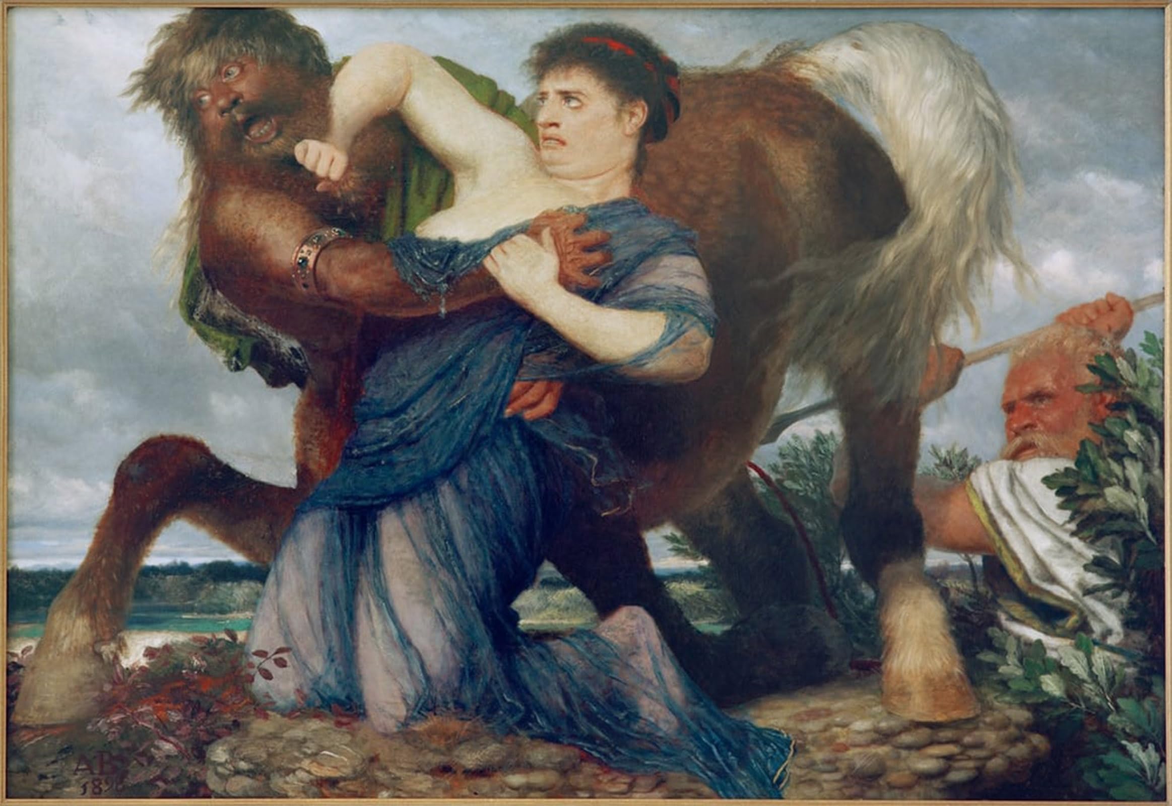 POSTERIIk Famous Print Pop Art Wall Art Graffiti Deianira and Nessus by Arnold Böcklin Art Prints for Home Decor 60x90cm