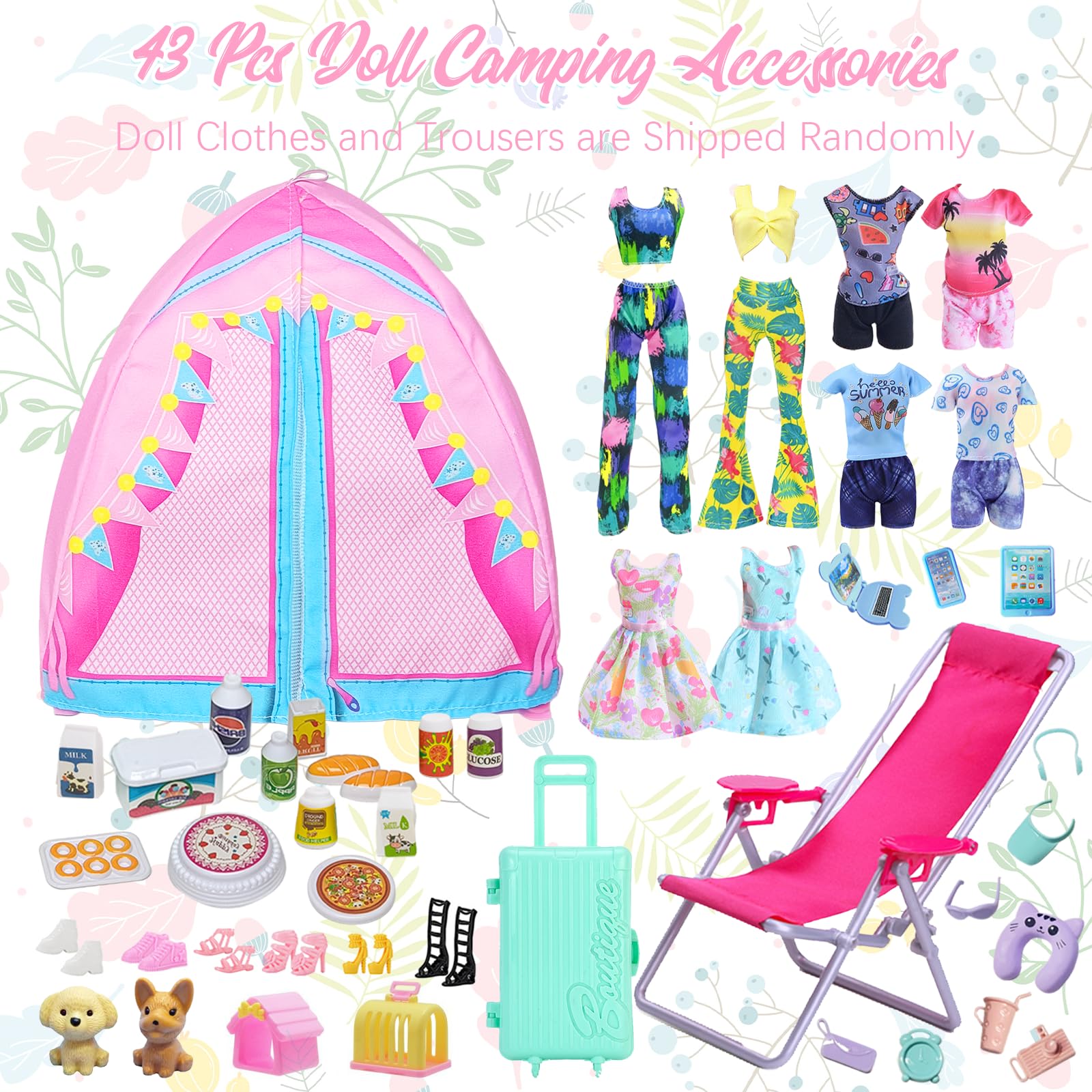 43 Doll Clothes Travel Camping Tent Compatible with Barbie - Image 2