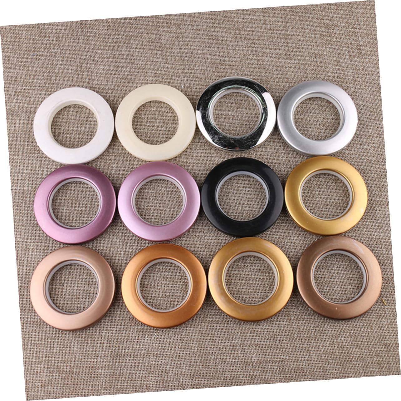 Lot de 80 Œillets De Rideaux pour Tringle À Rideau Accessoires en Plastique pour Chambre À Coucher