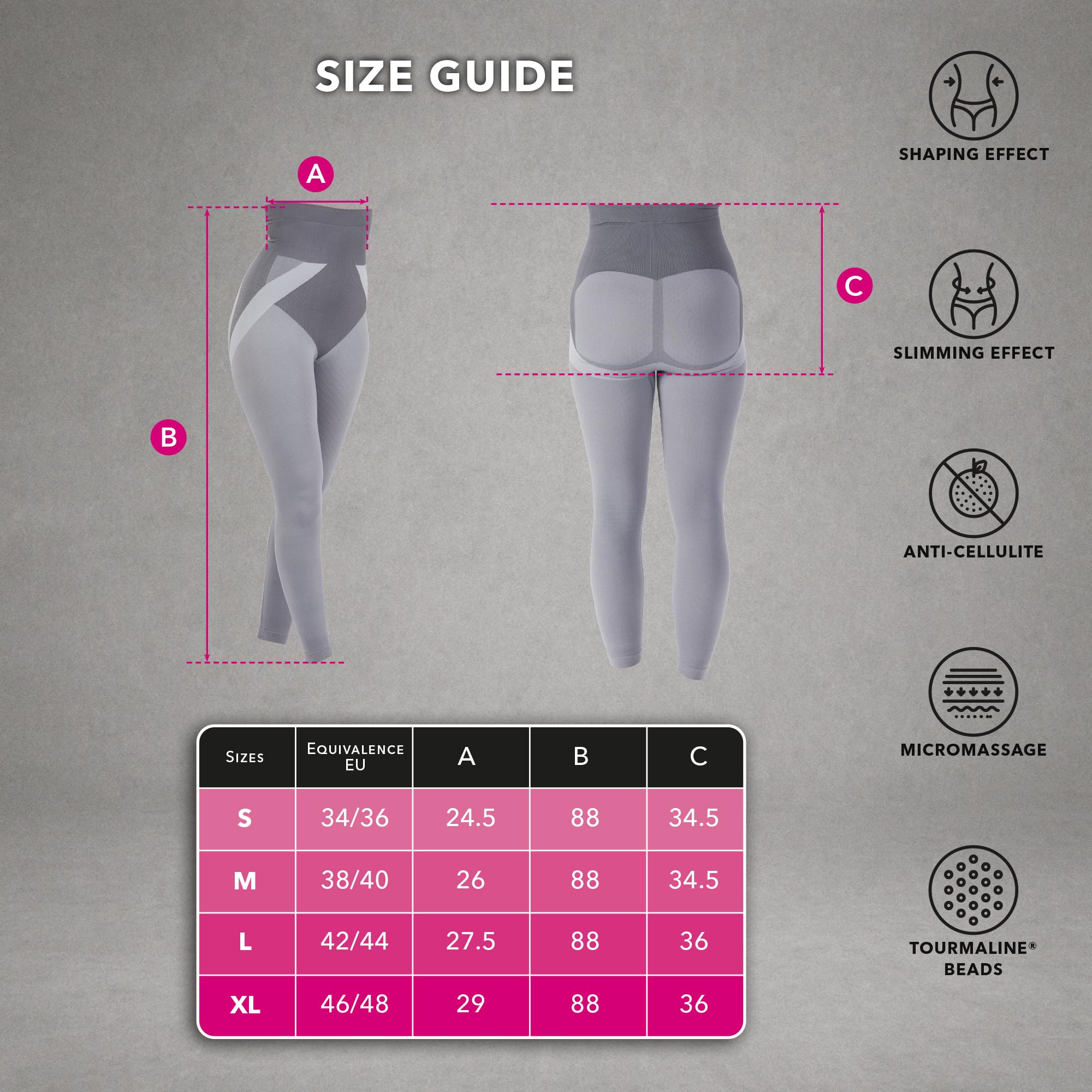 LANAFORM - Mass & Slim Legging - Panty Innovation Lanaform - Leggings Anti Cellulite Femme - Legging Gainant Ventre Plat - Corsaire Taille Haute Amincissant - Matière 3D À Base De Tourmaline