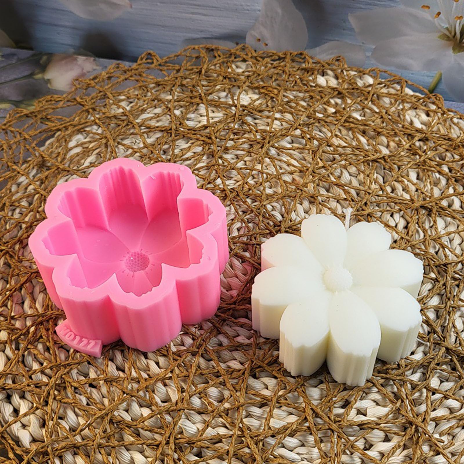 Stampo Silicone Per Resina 4 Pezzi - Forme Fiori Per Candele, Sapone, Decorazioni - Foto 2
