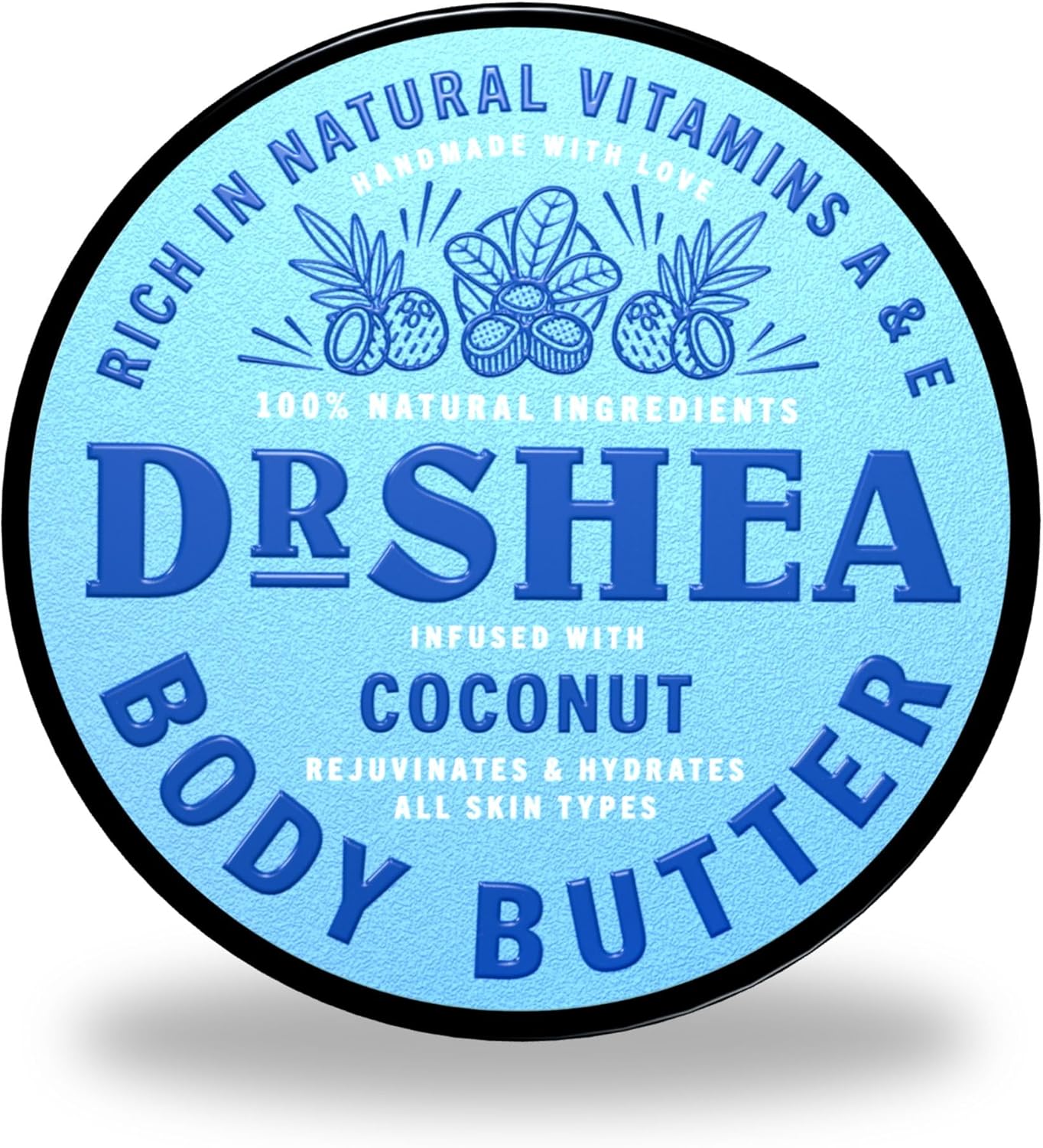 Coconut Body Butter By Dr Shea – Moisturizing Cocoa Body Cream – Nourishing Hair Oil – Organic Lip Balm – Ideal for Dry Skin – Anti-Aging – Natural UV Filter – Eczema & More (200 ml)