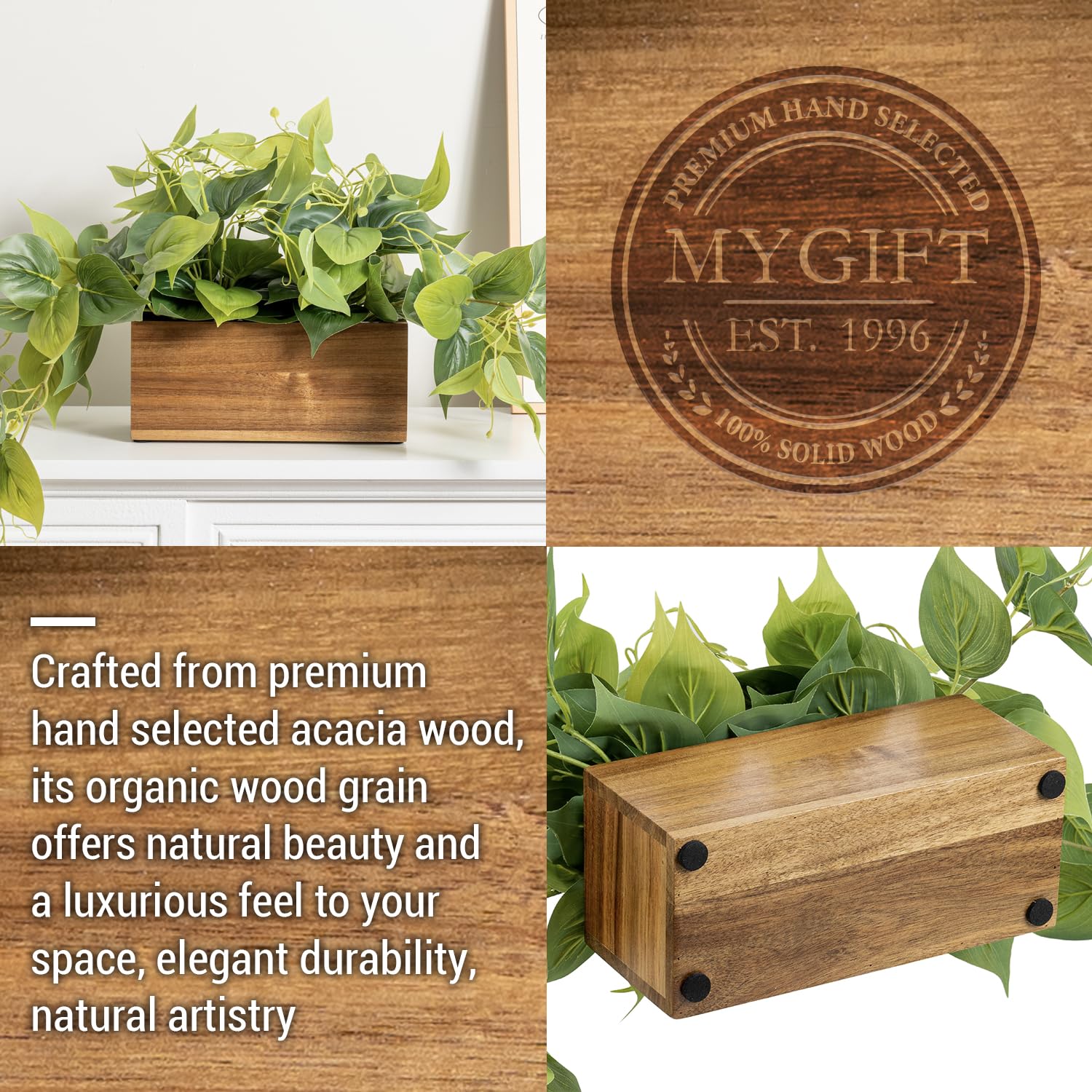 Amazon.com: MyGift Vibrant Lifelike Artificial Plant Pothos Leafy