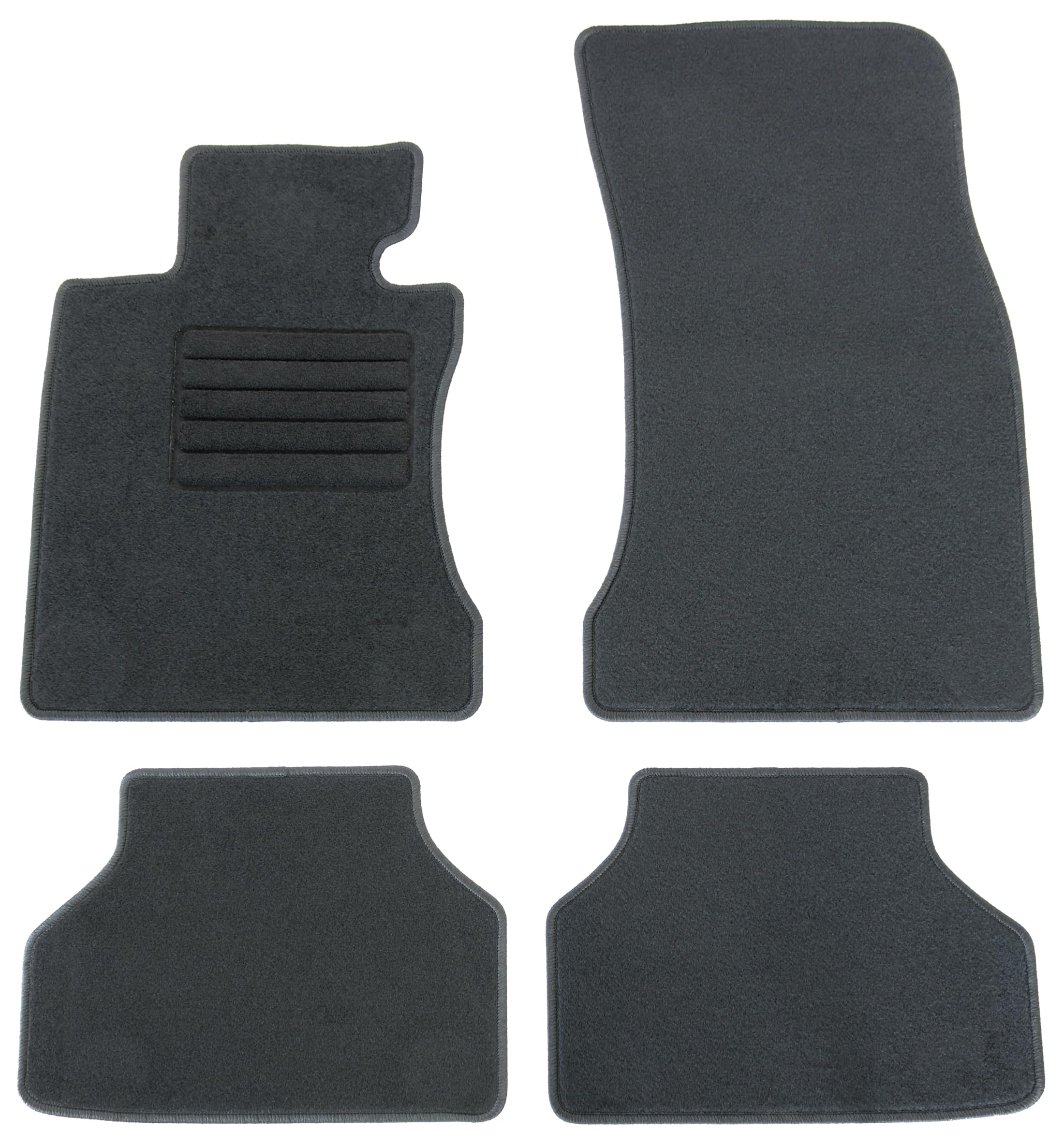Kofferraumwanne + Fußmatten Set für 5er BMW E61 Touring Bj 05/2004-02/2007 | Textil-Fußmatten, Gummi-Kofferraumwanne, passgenau, rutschfest, strapazierfähig, pflegeleicht